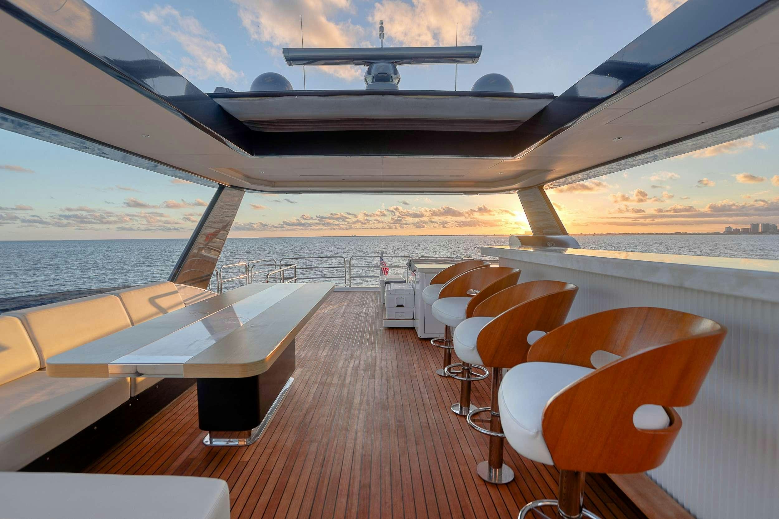 a boat on the water aboard SAINT Yacht for Charter