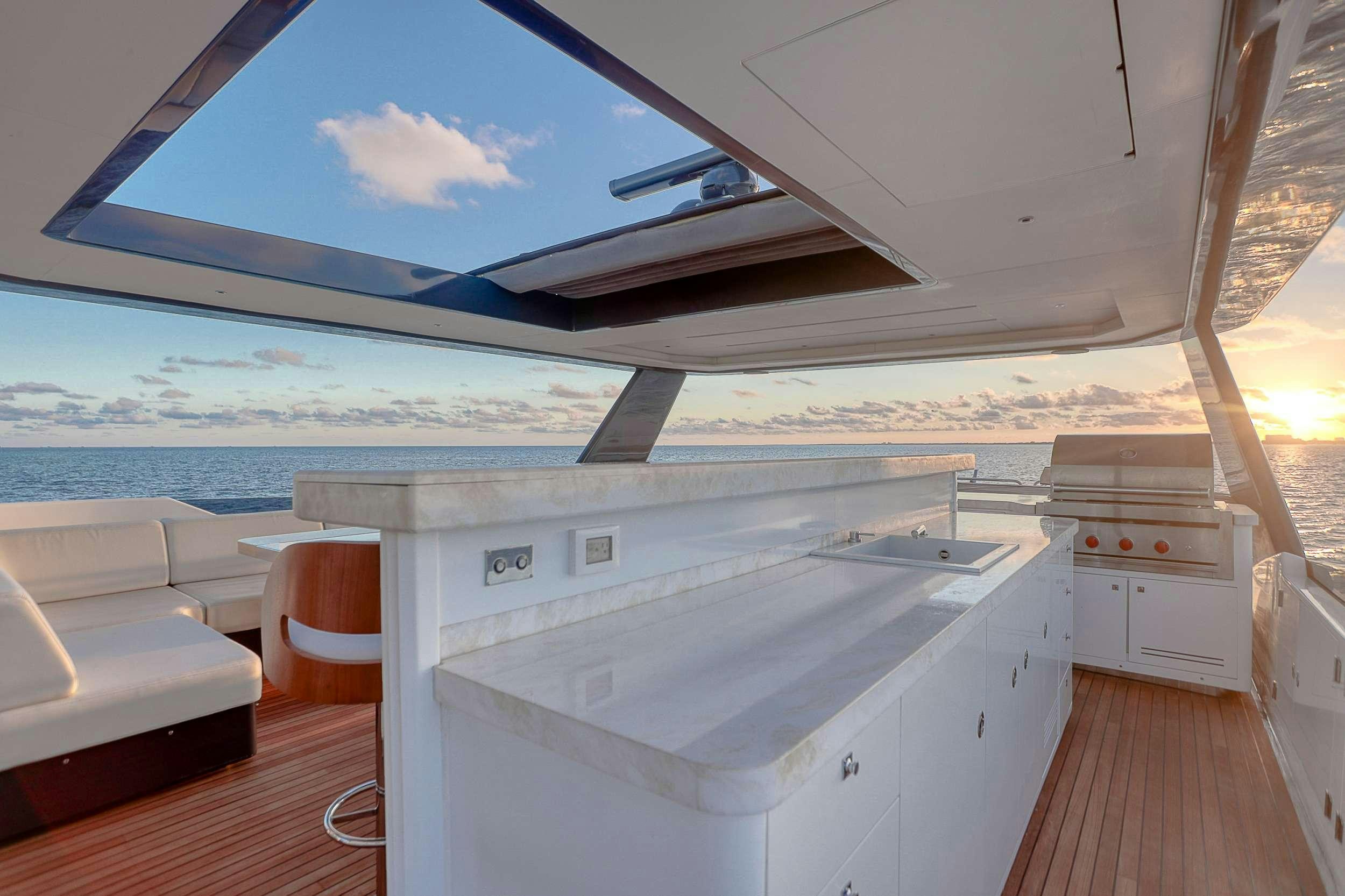 a boat on the water aboard SAINT Yacht for Charter