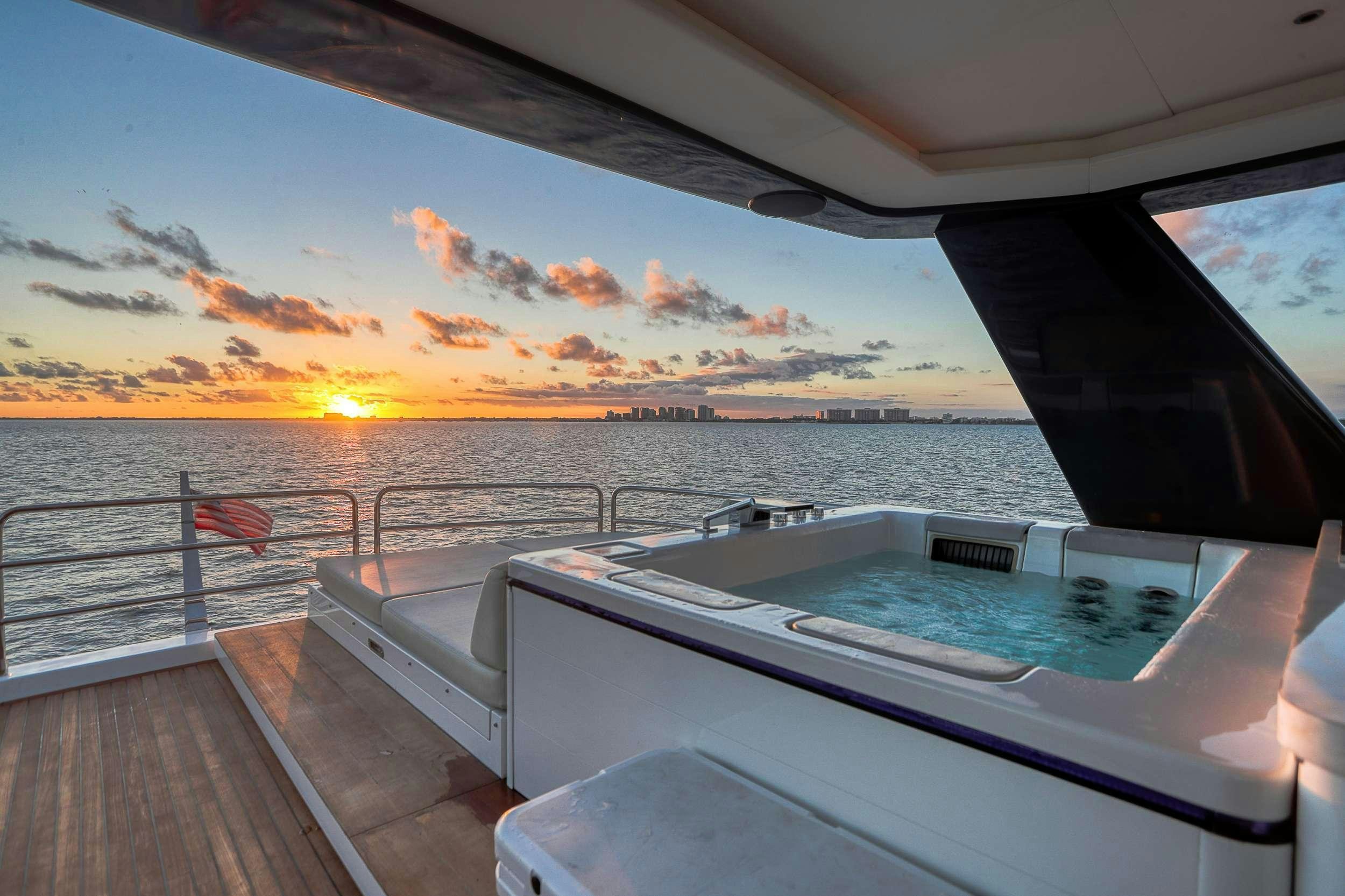 a boat on the water aboard SAINT Yacht for Charter