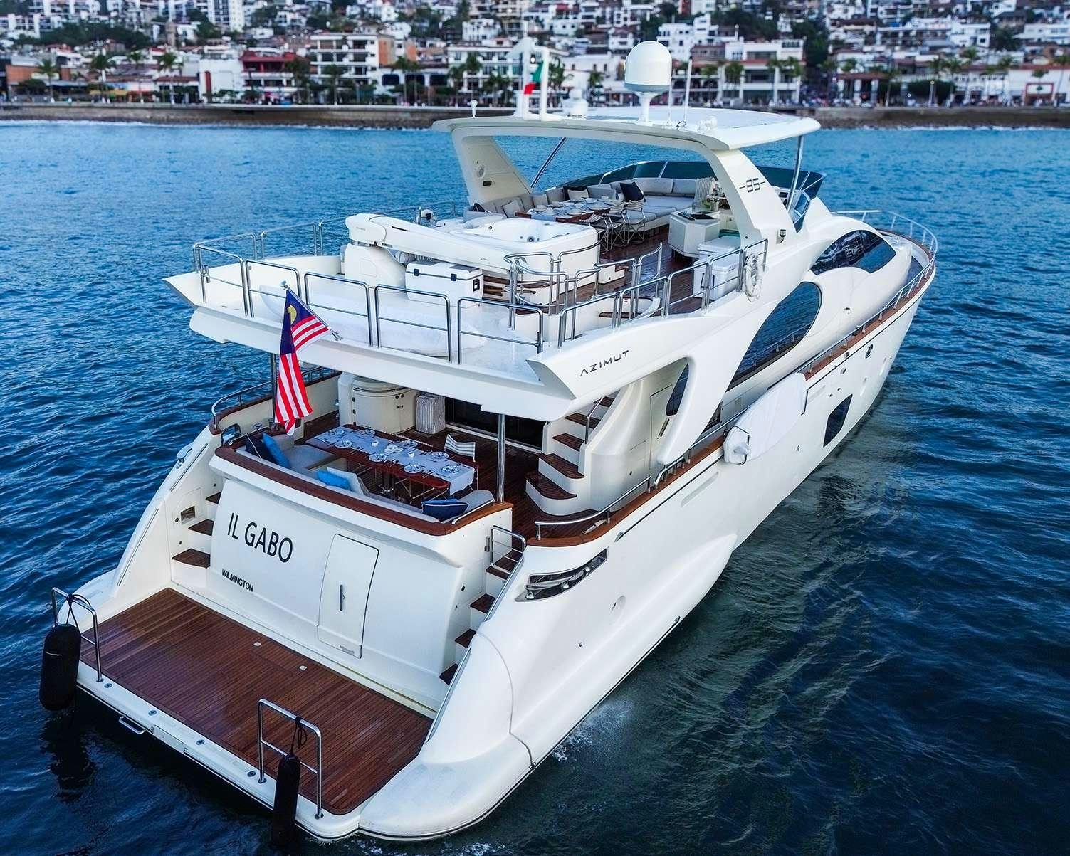 a boat on the water aboard EL GABO Yacht for Charter