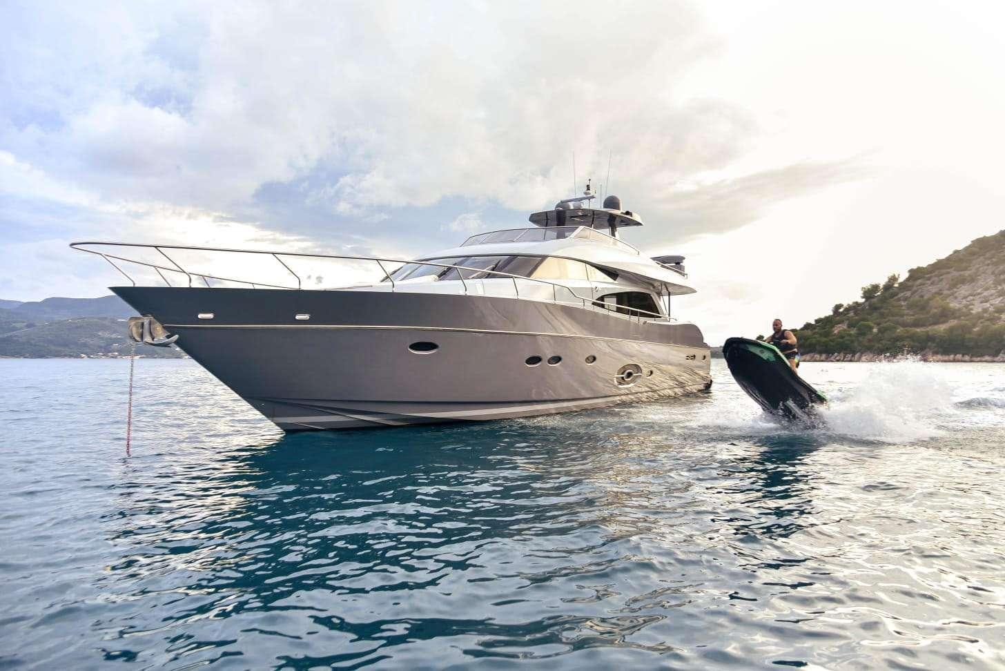 a boat on the water aboard STELA 117 Yacht for Charter