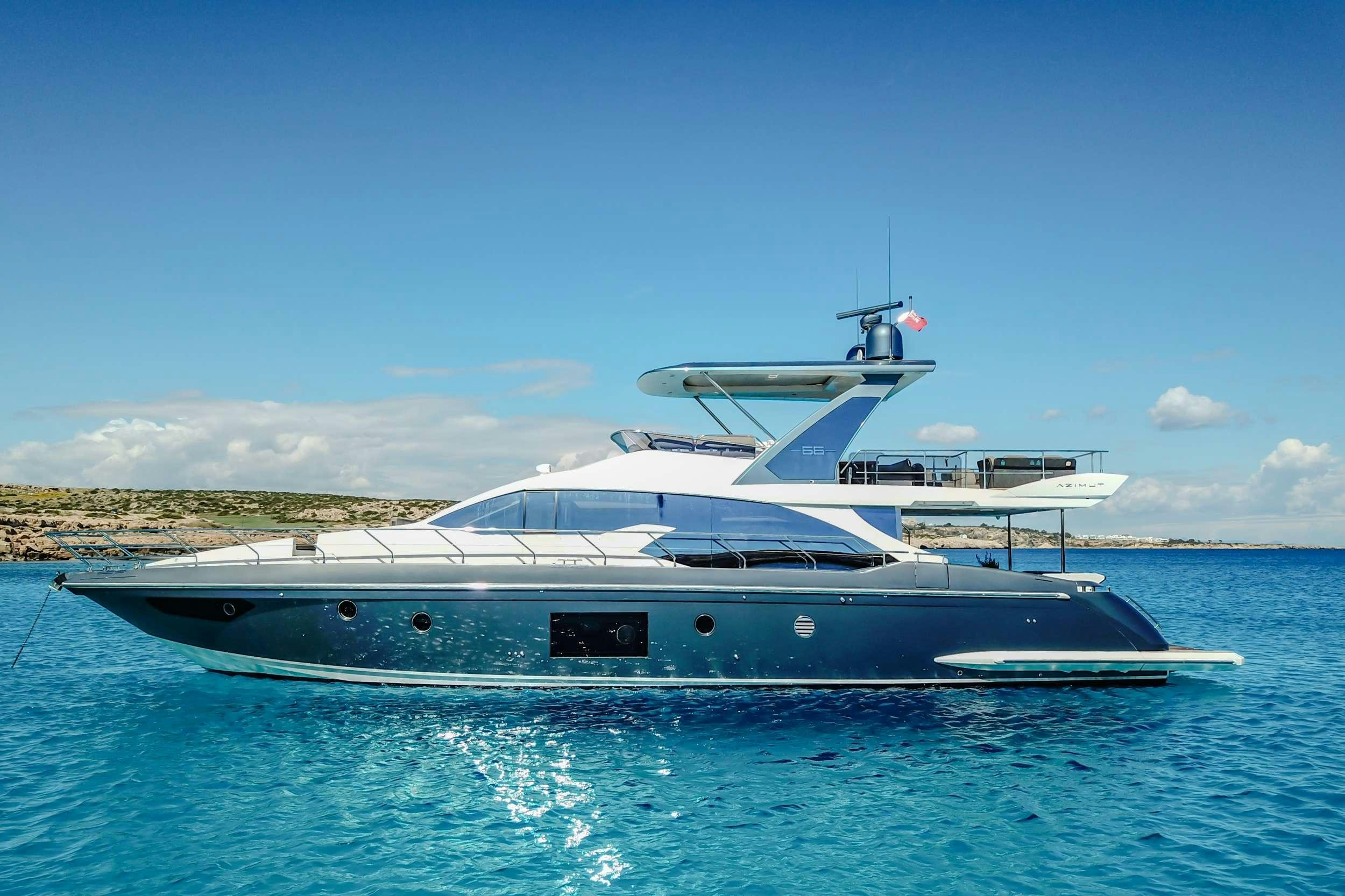 a white yacht in the water aboard SEA YA Yacht for Charter