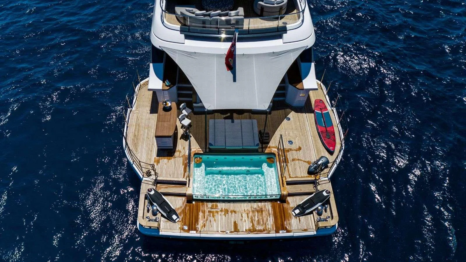 a boat in the water aboard NORTHERN ESCAPE Yacht for Charter