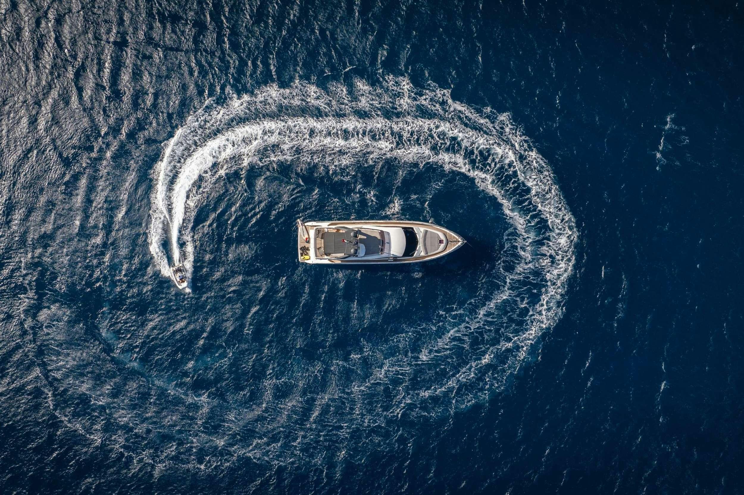 a boat in the water aboard SEA SONS Yacht for Charter