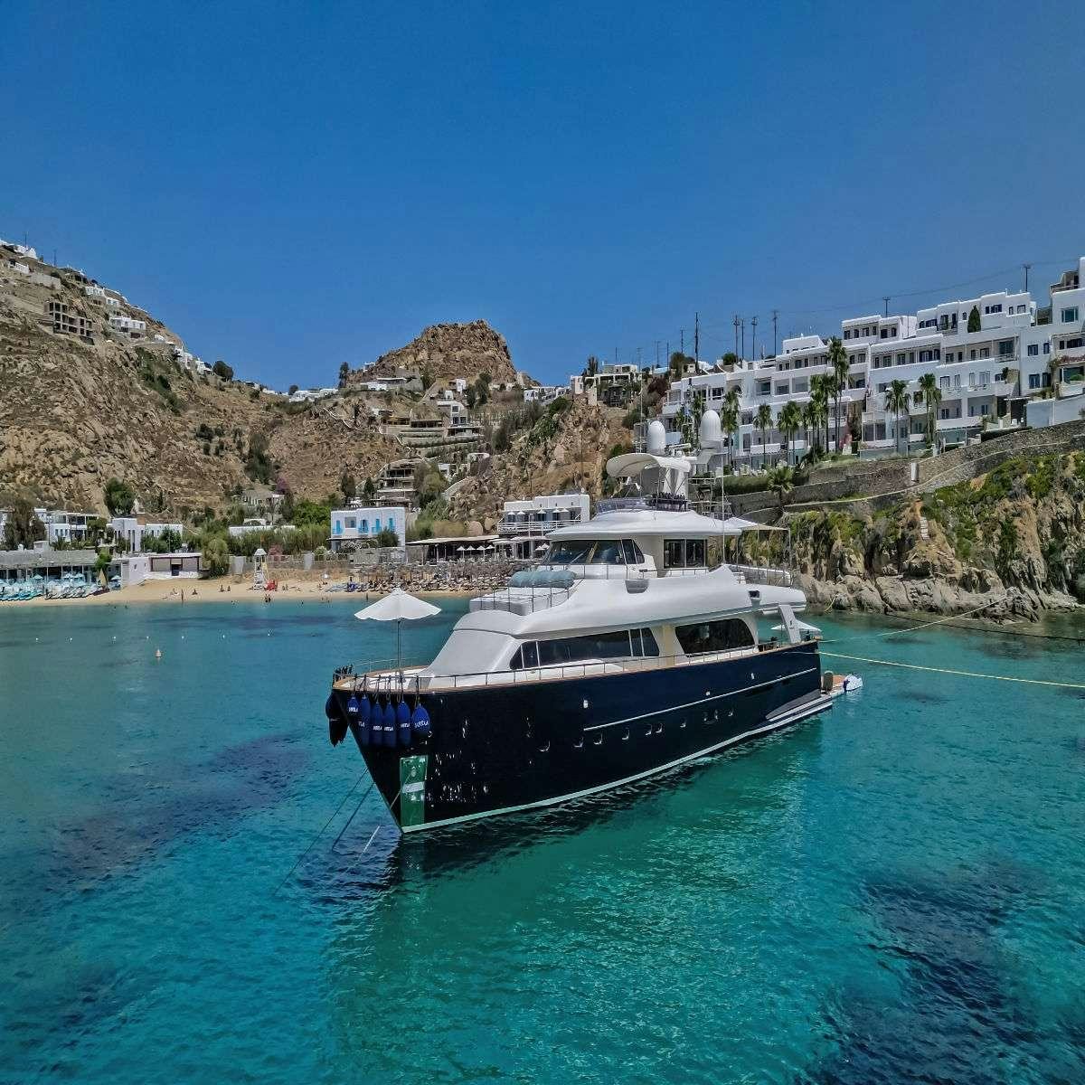 a boat in the water aboard JARELA Yacht for Charter