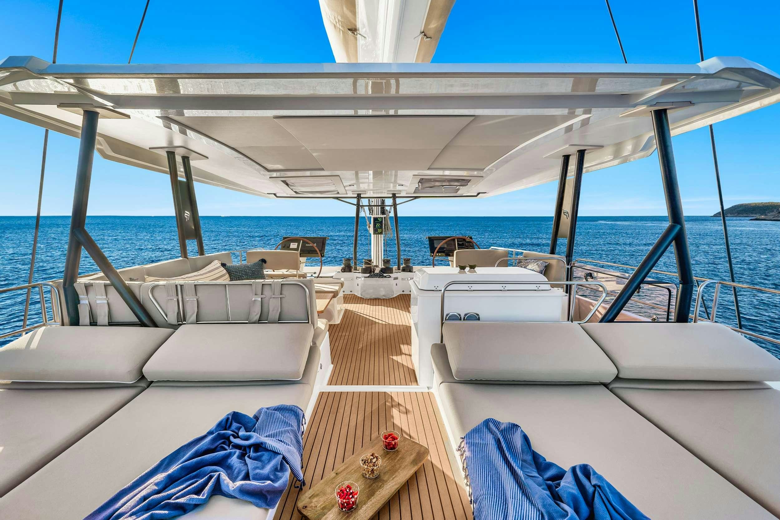 a boat on the water aboard ERA Yacht for Charter