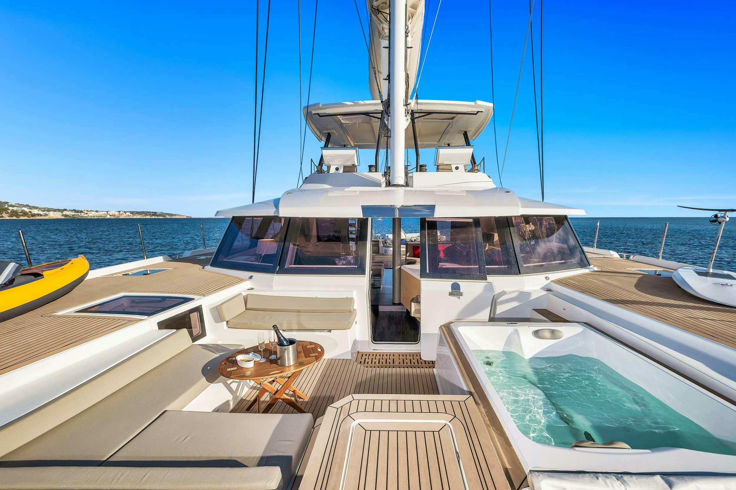 a boat on the water aboard ERA Yacht for Charter