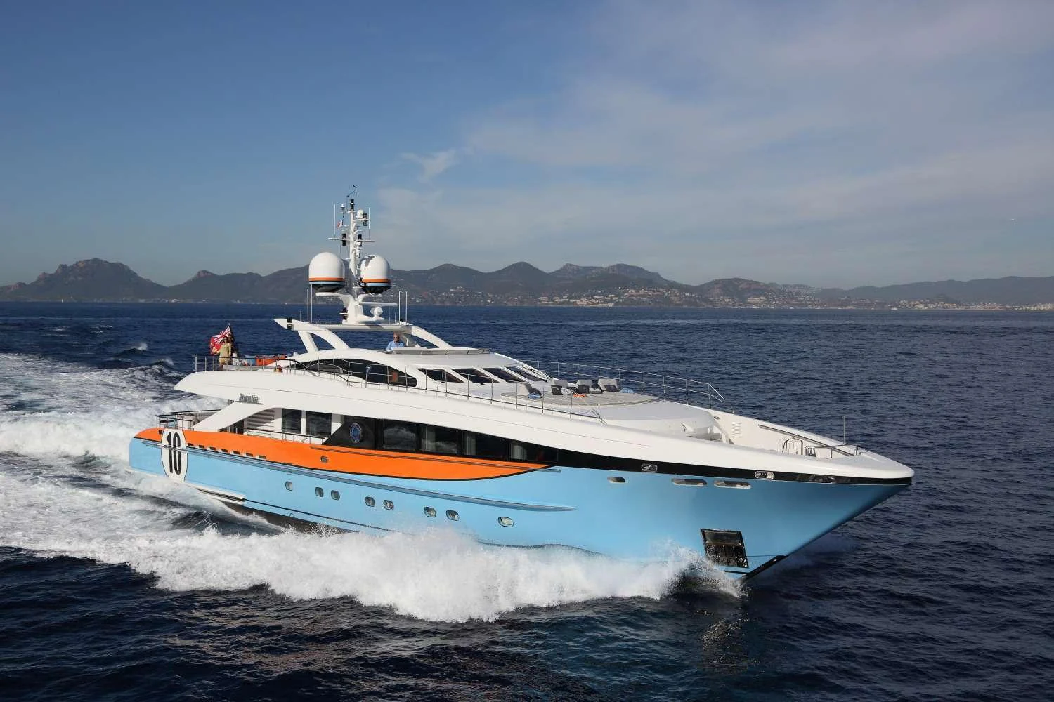 a boat on the water aboard AURELIA Yacht for Charter