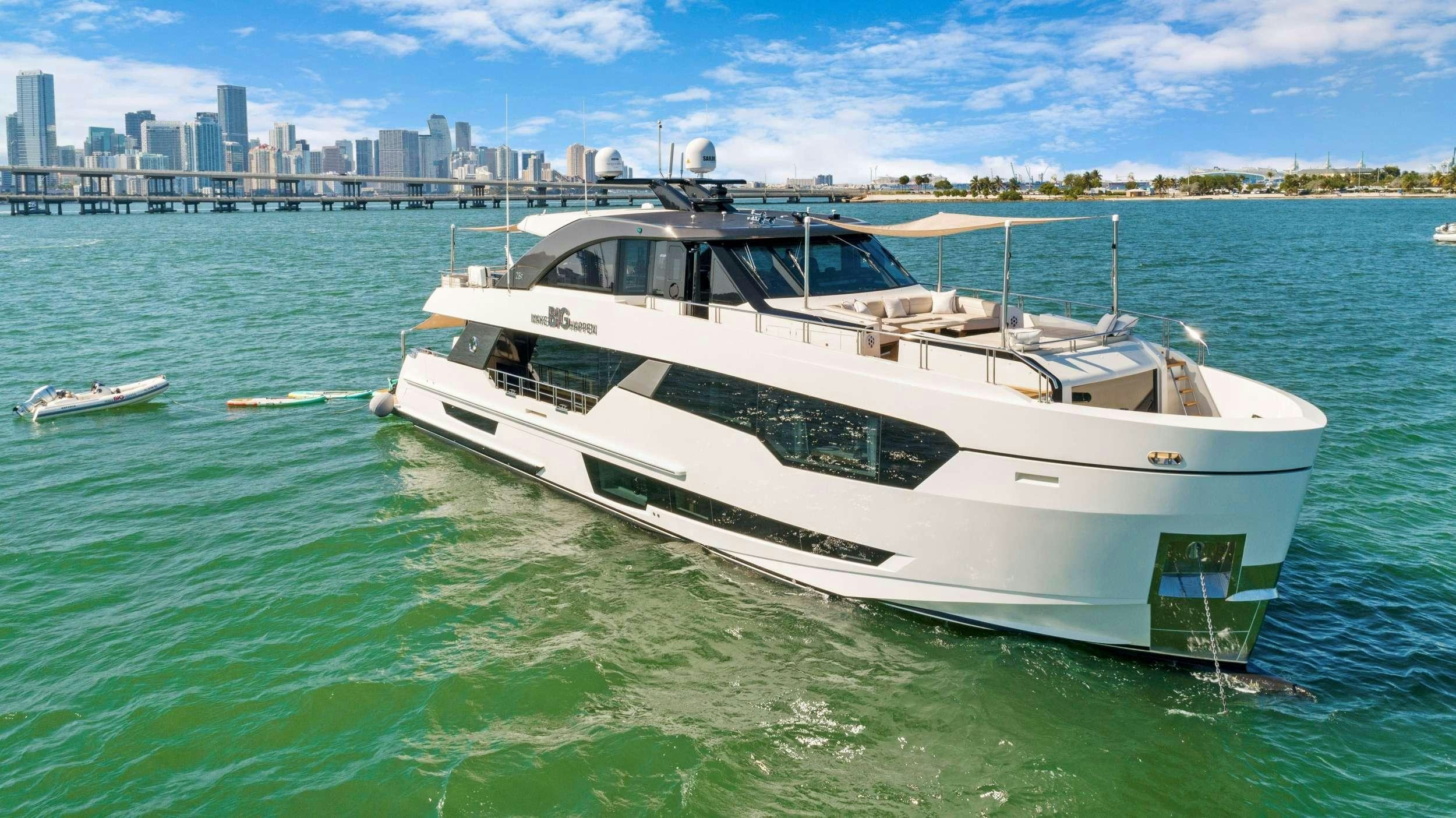 a boat in the water aboard MAKE BIG HAPPEN Yacht for Charter
