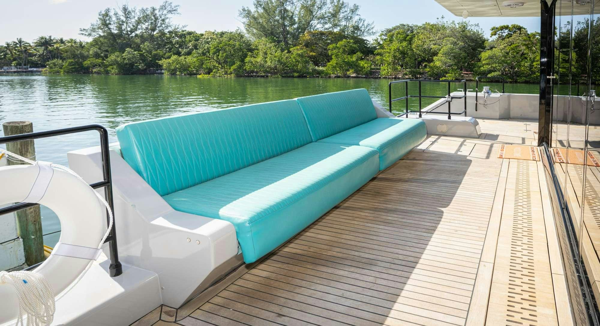 a pool on a deck aboard ROCK STAR 2.0 Yacht for Charter