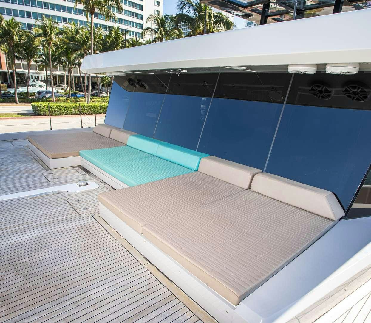 a deck with a pool aboard ROCK STAR 2.0 Yacht for Charter
