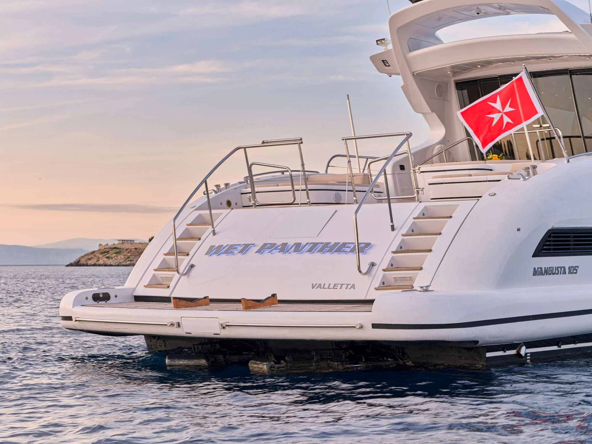 a boat on the water aboard WET PANTHER Yacht for Charter