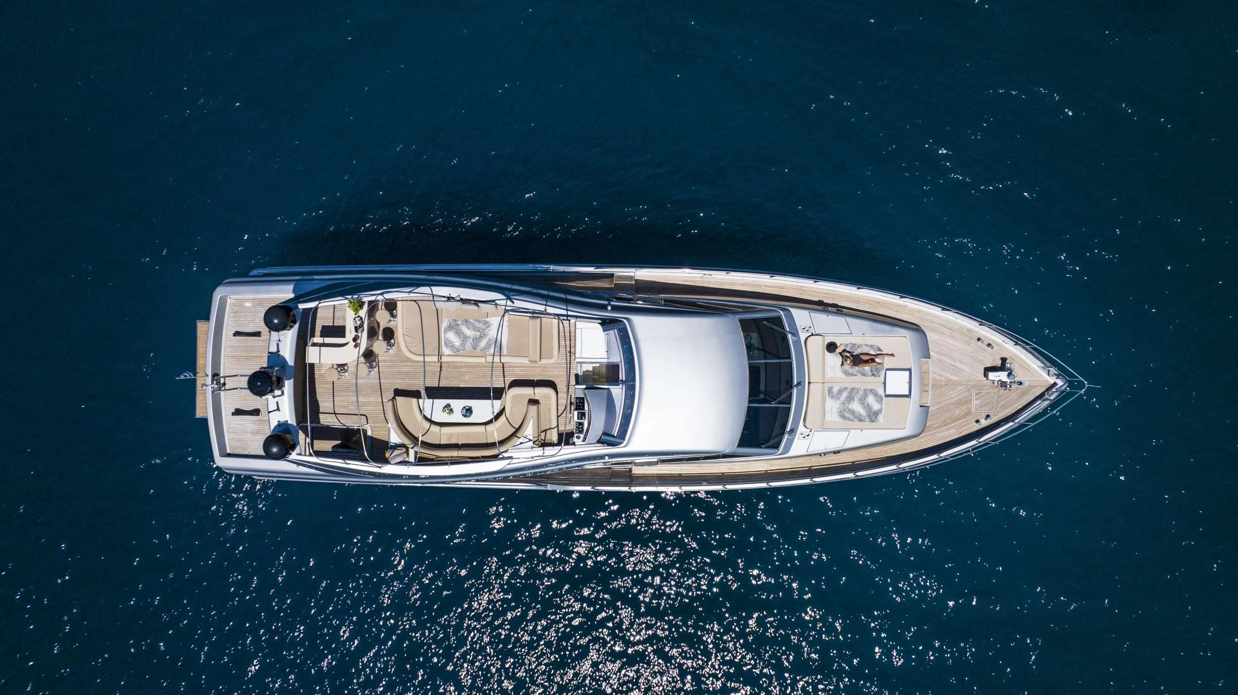 a boat in the water aboard ANDROMEDA Yacht for Charter