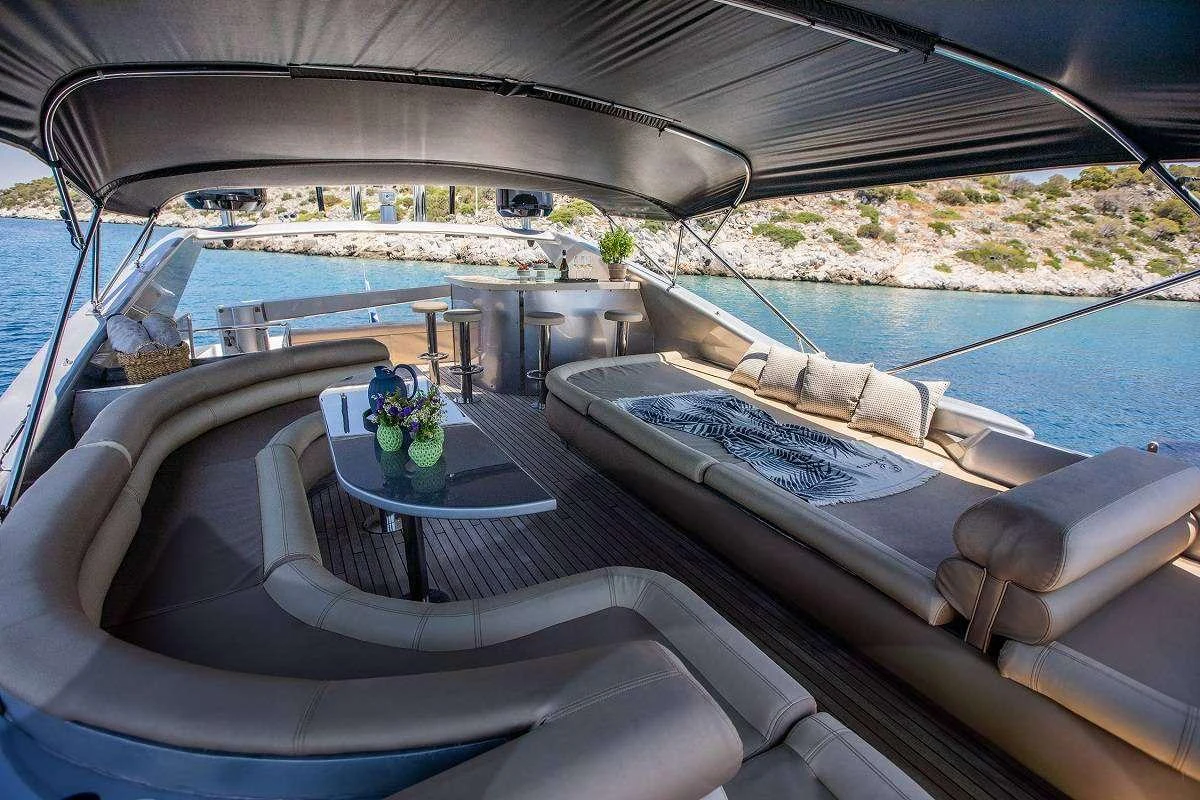 a boat on the water aboard ANDROMEDA Yacht for Charter