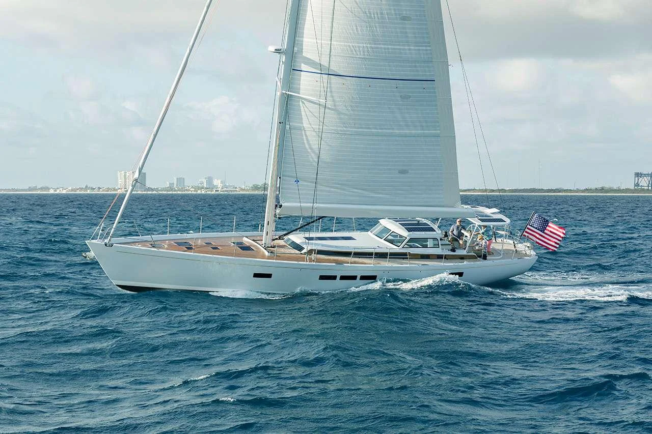 a boat on the water aboard CIRRUS Yacht for Charter