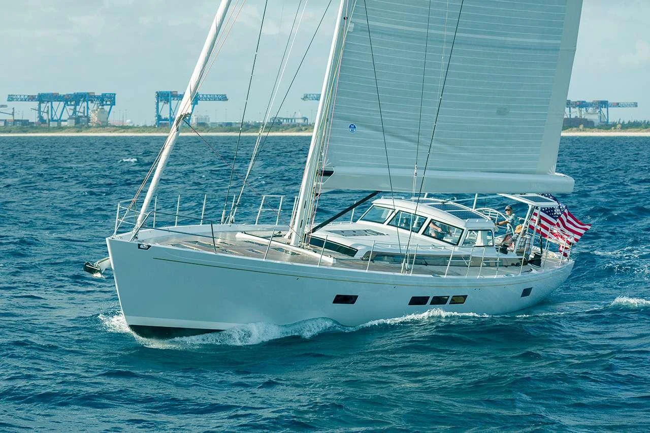 a boat on the water aboard CIRRUS Yacht for Charter