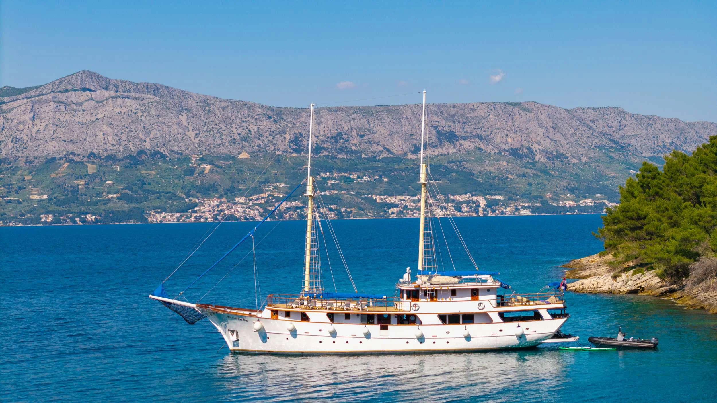 a boat on the water aboard MENDULA Yacht for Charter