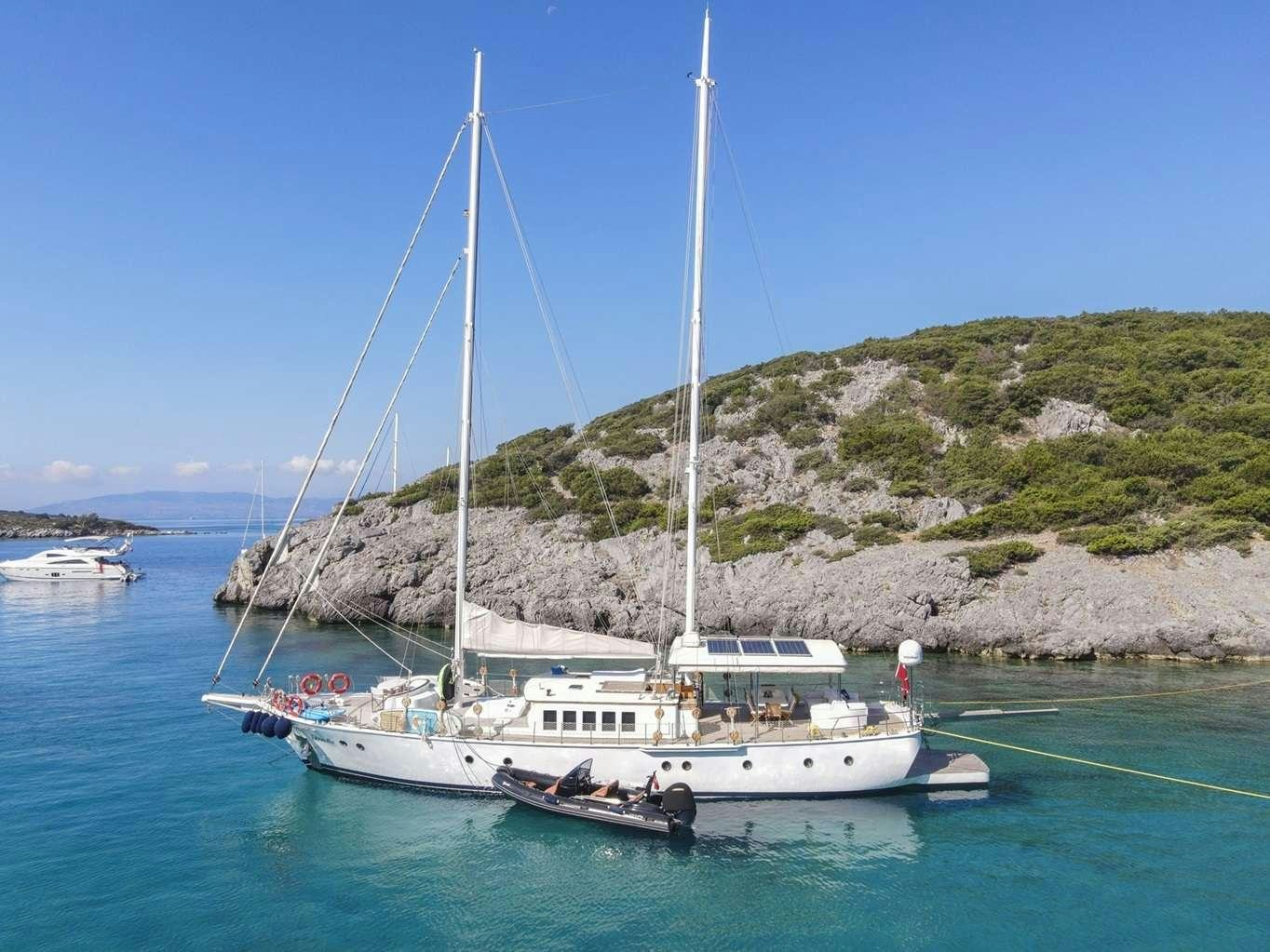 a boat on the water aboard GAZELLA Yacht for Charter