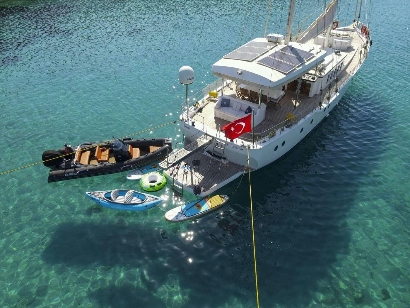 boats in the water aboard GAZELLA Yacht for Charter