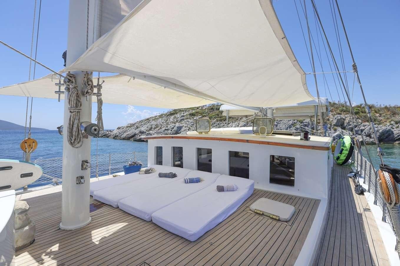 a boat on the water aboard GAZELLA Yacht for Charter