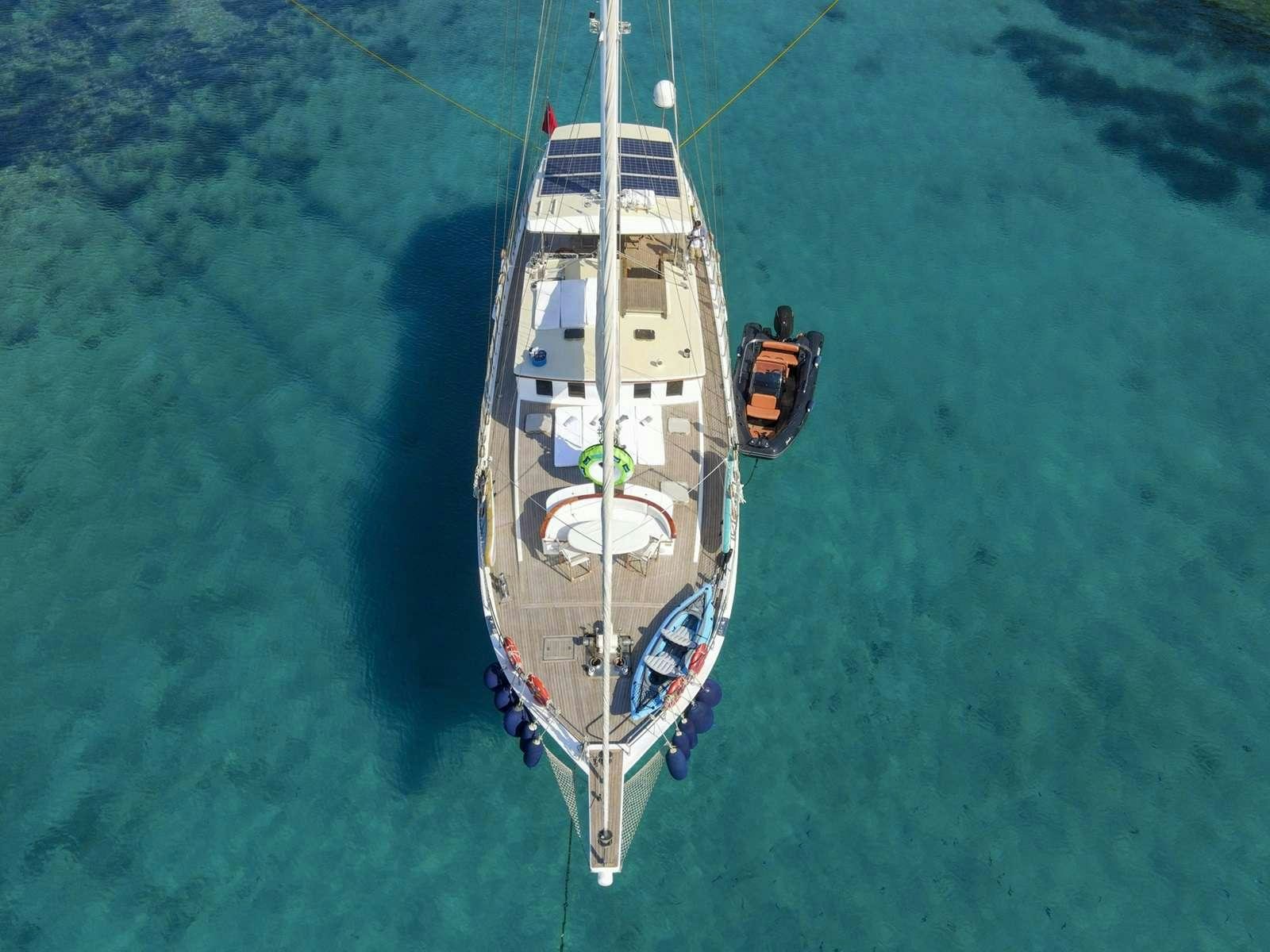 a boat in the water aboard GAZELLA Yacht for Charter