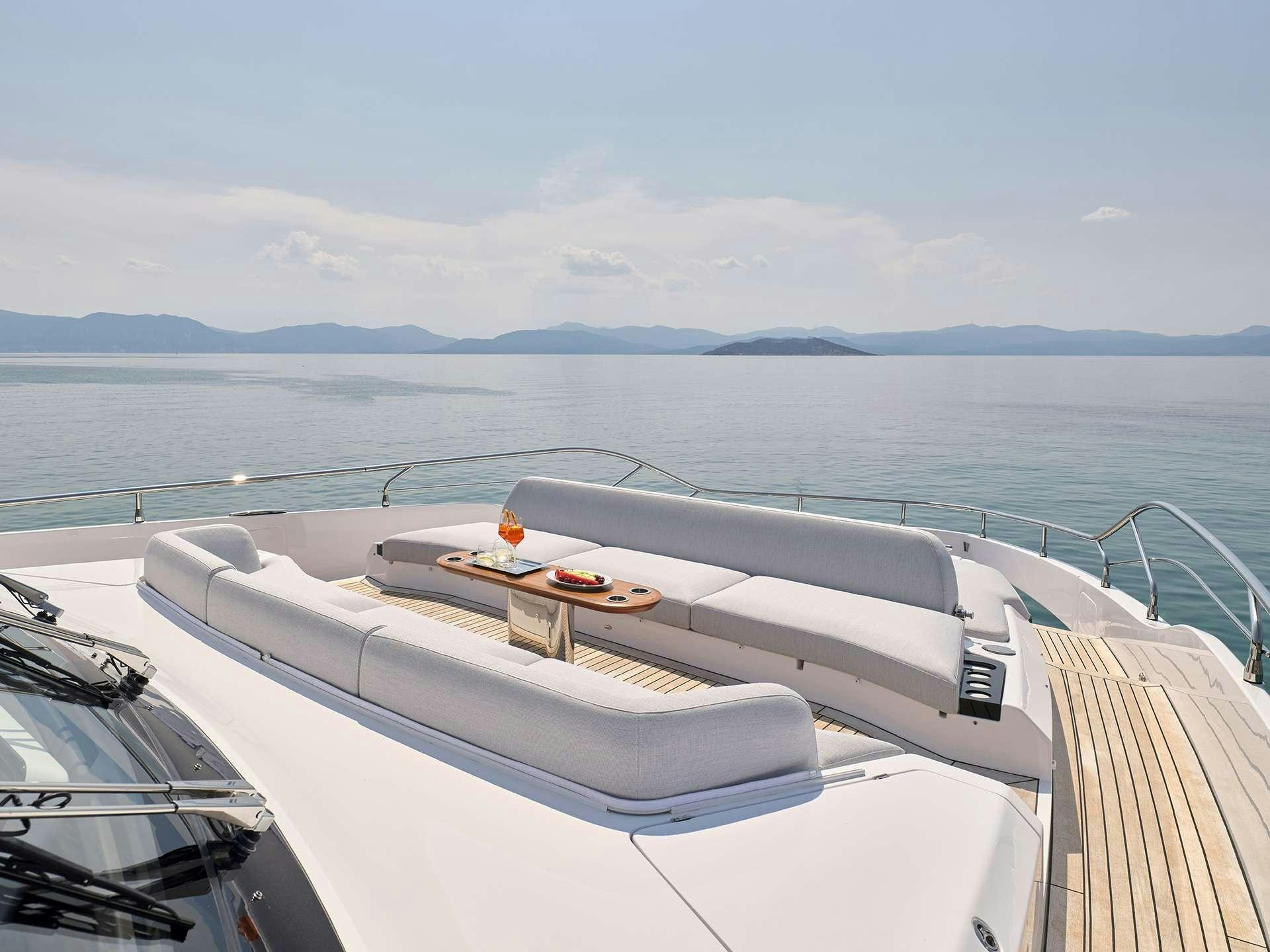 a boat on the water aboard ALADDIN SANE Yacht for Charter