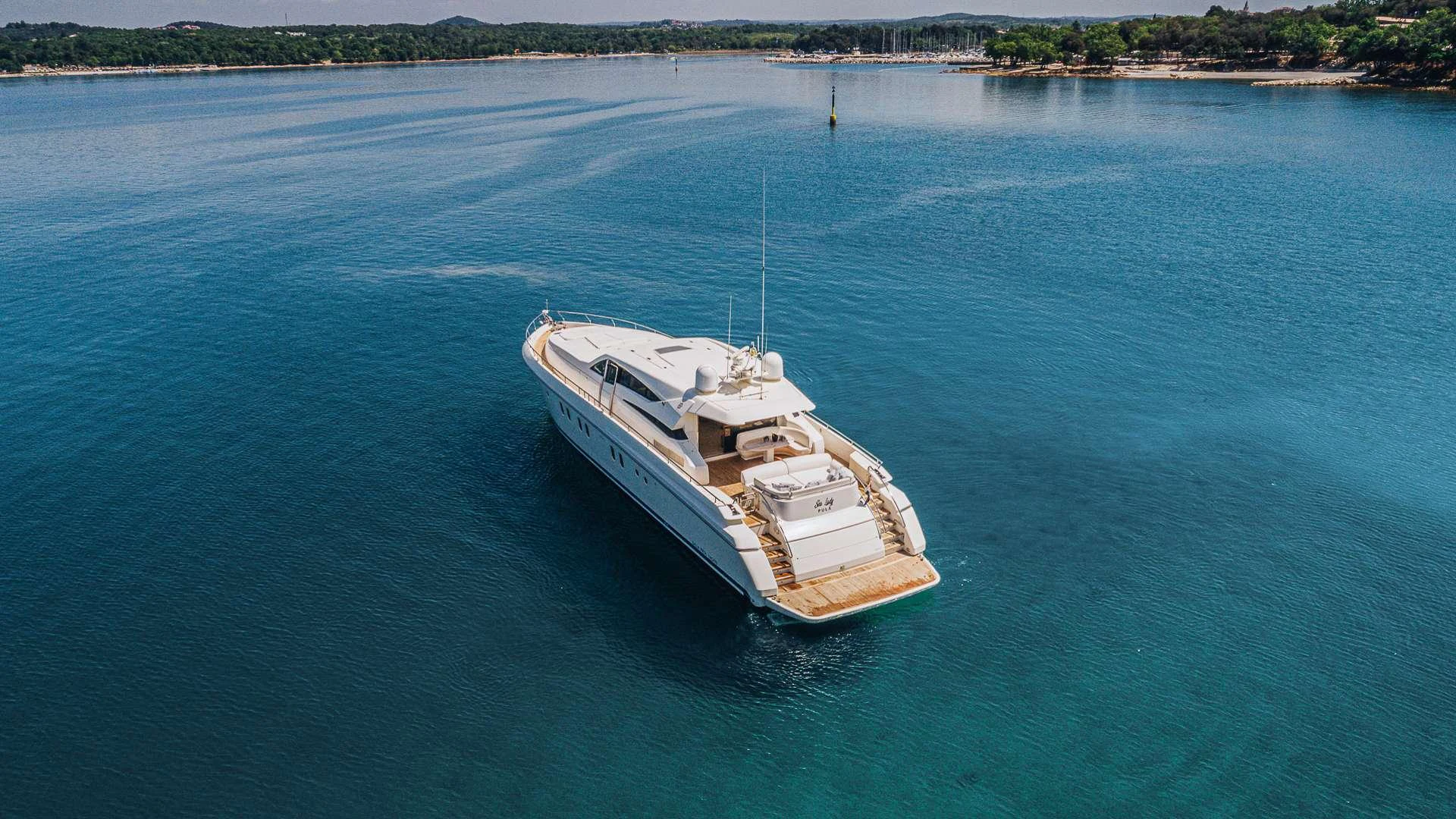 a boat in the water aboard CAMY Yacht for Charter