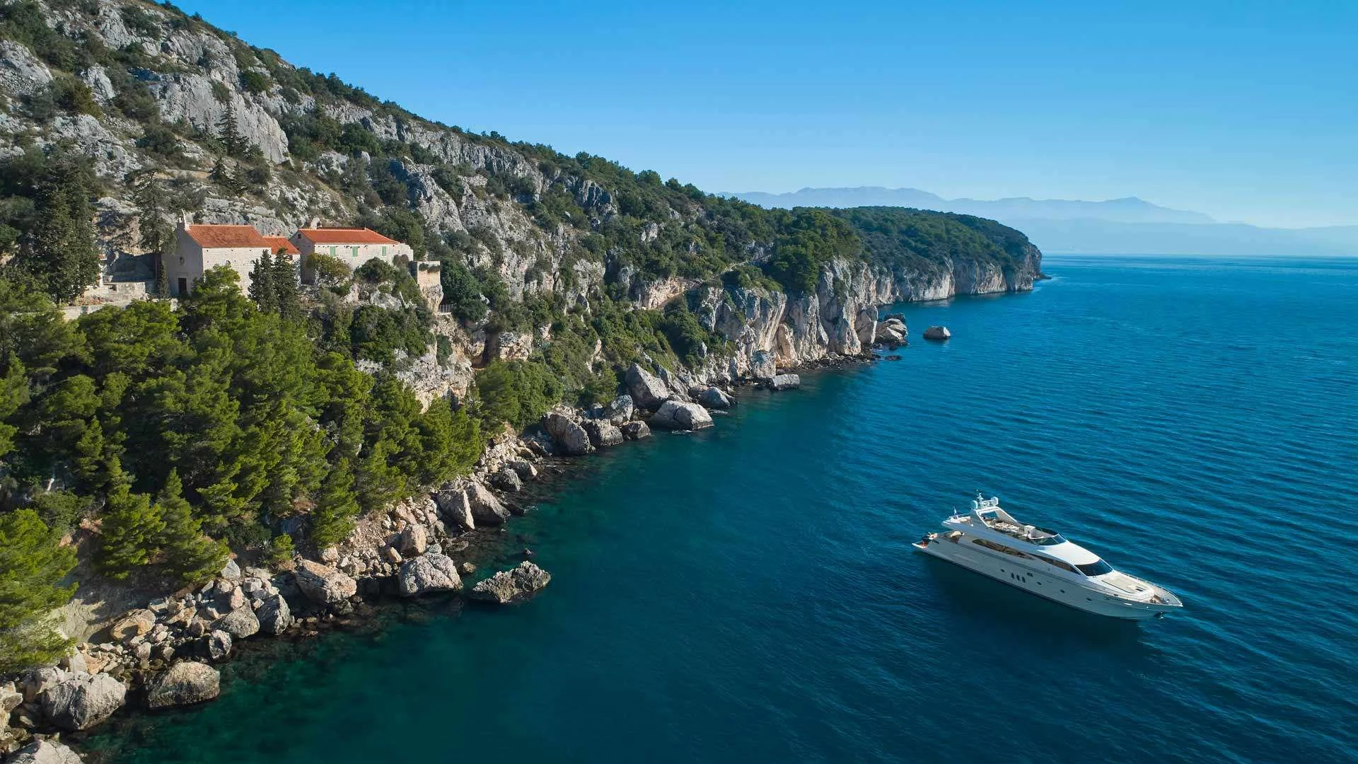 a boat on the water aboard KARISMA Yacht for Charter