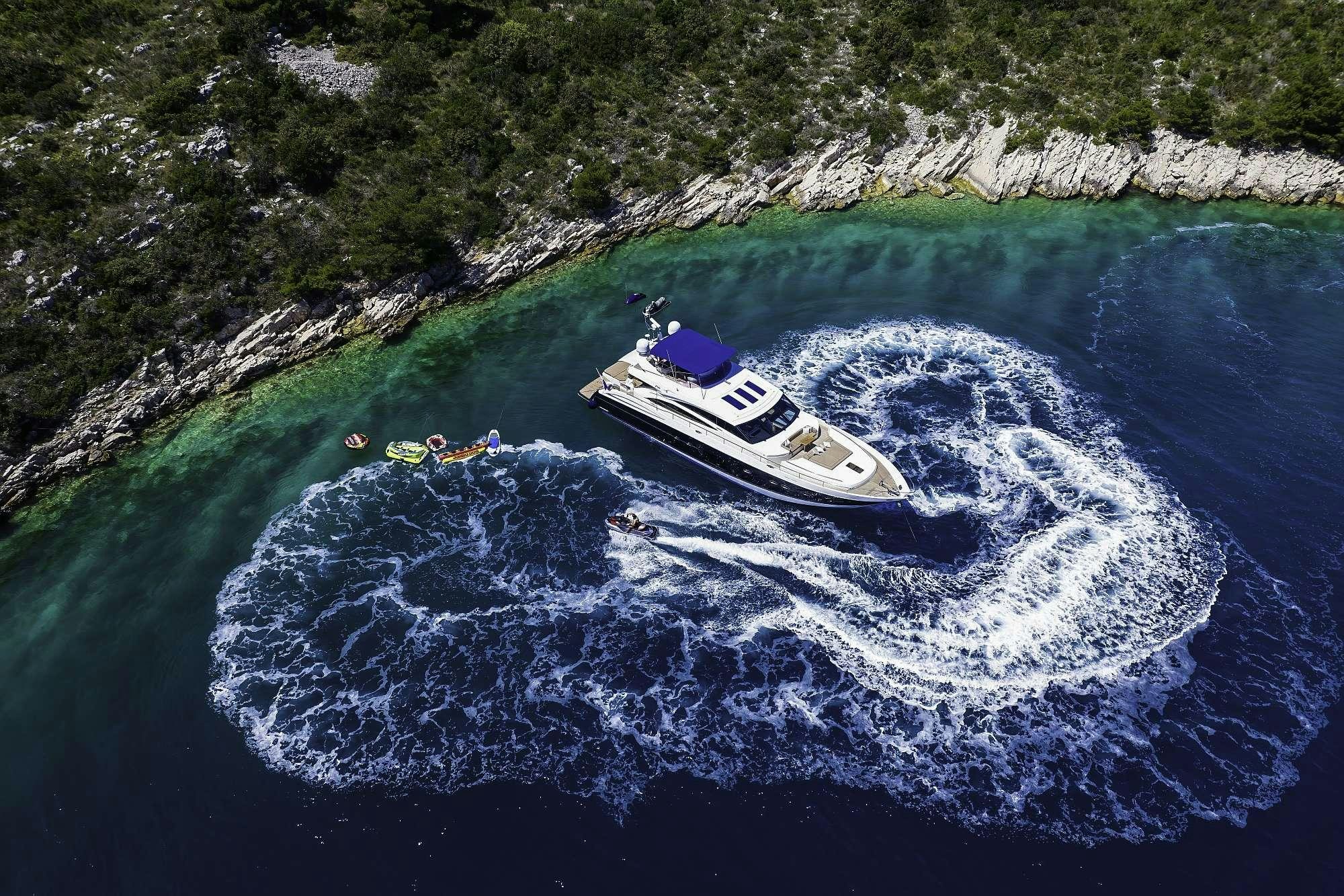 a boat on the water aboard AGAVE Yacht for Charter