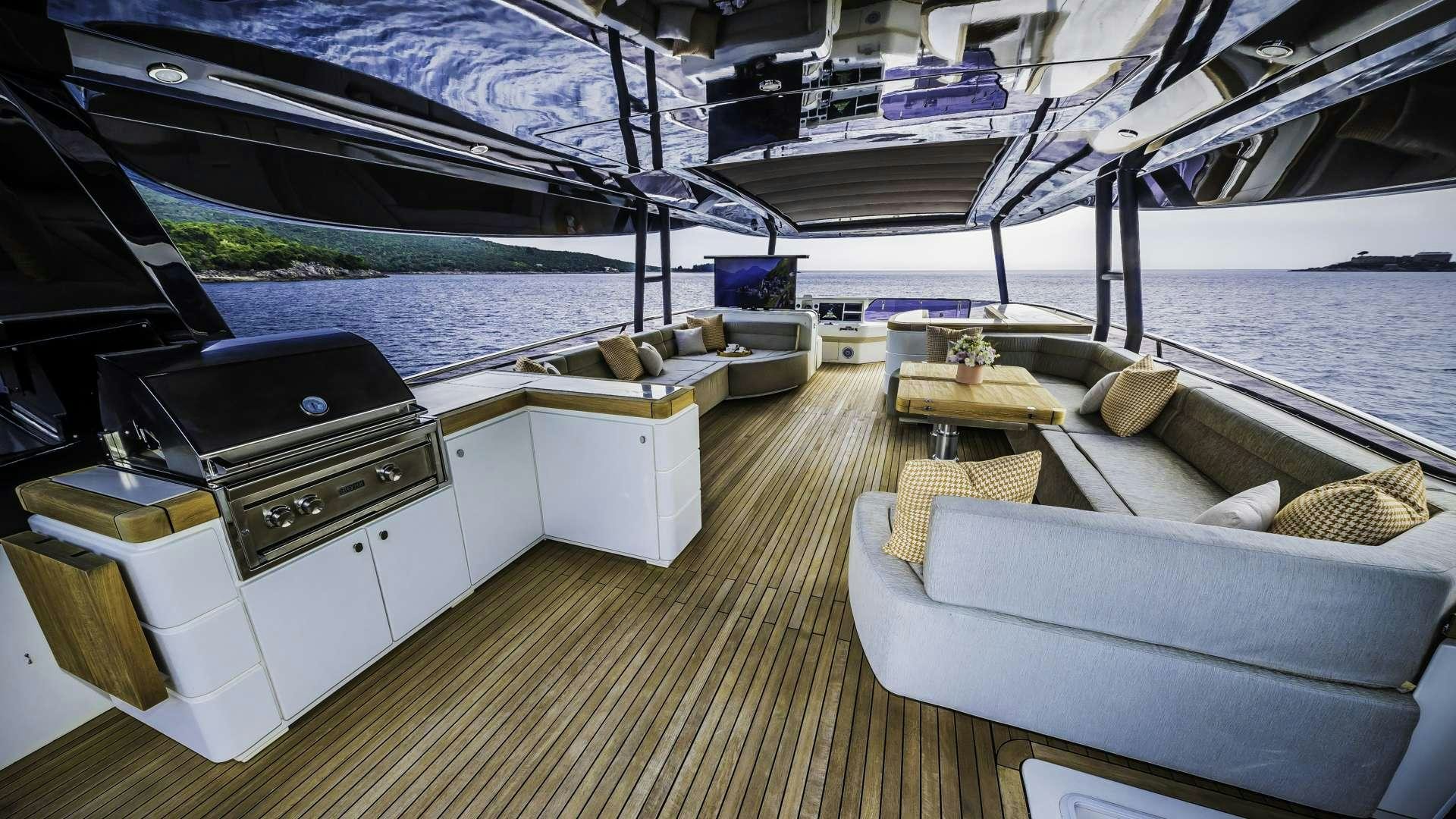 a boat on the water aboard GIORGIO Yacht for Charter