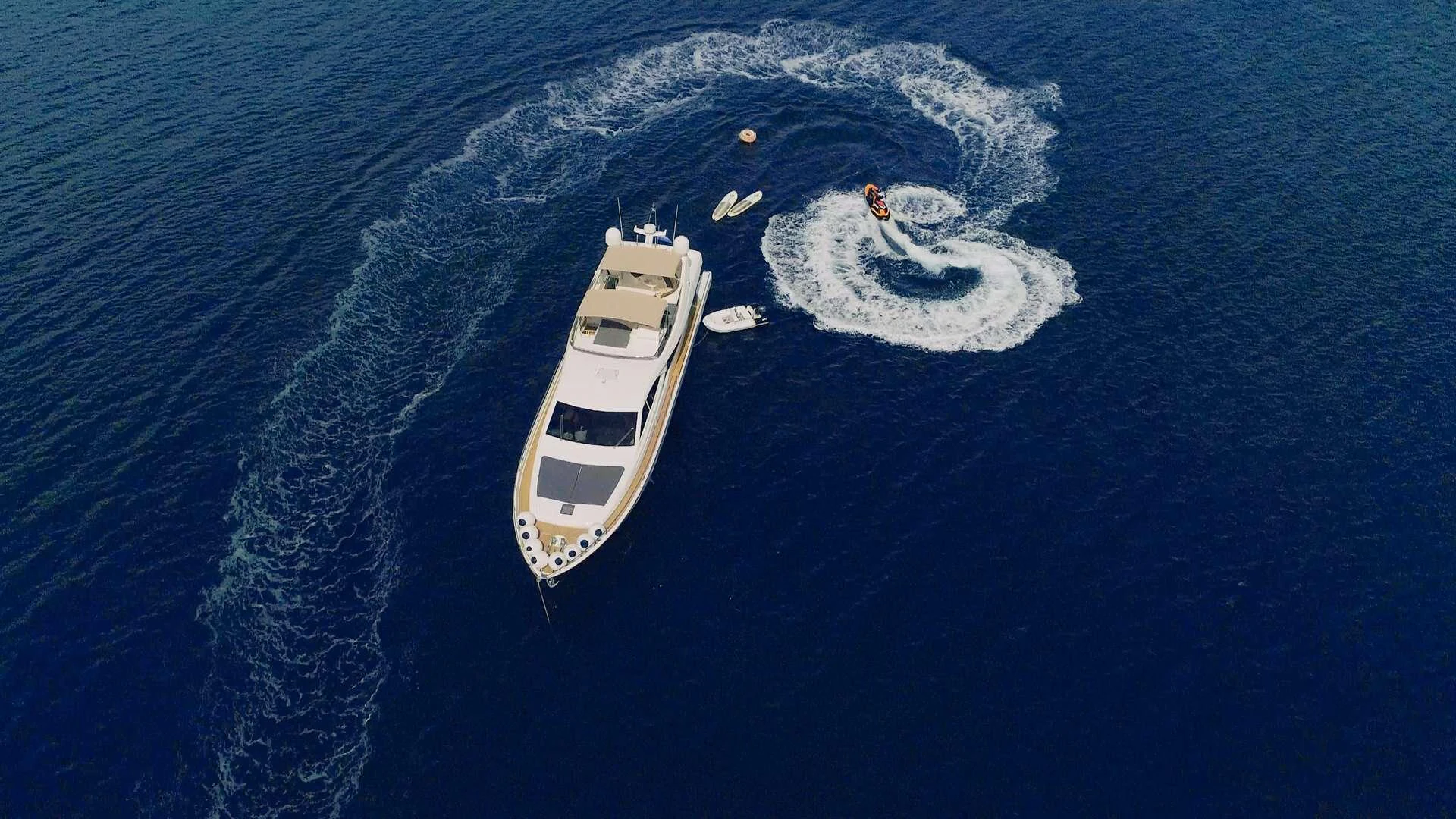 a boat in the water aboard ORLANDO L Yacht for Charter