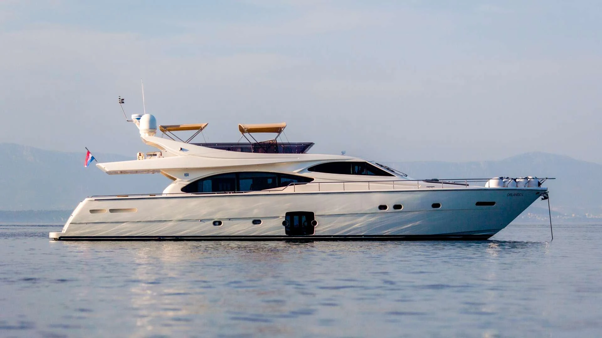 a boat on the water aboard ORLANDO L Yacht for Charter