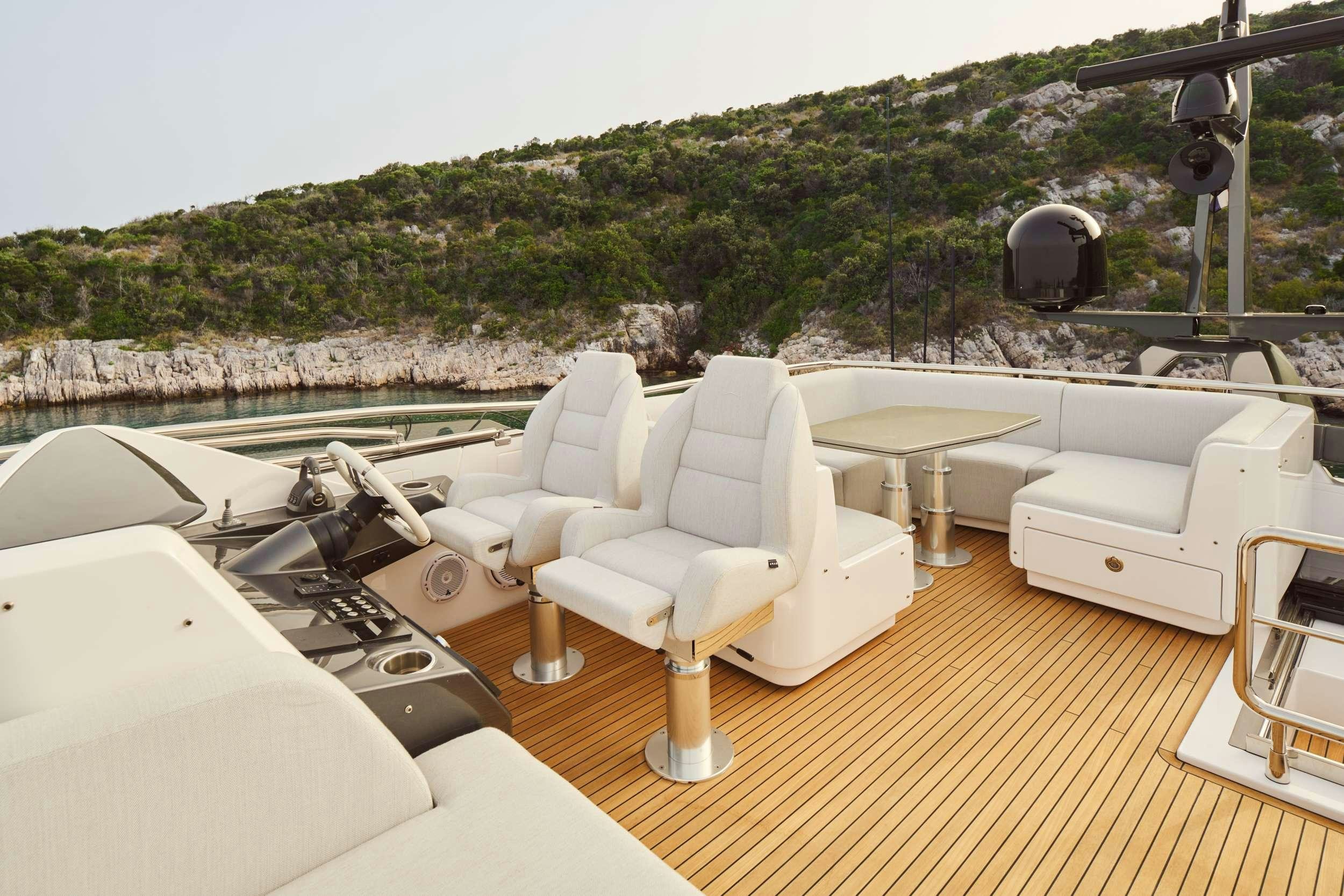 a boat on the water aboard MYNE Yacht for Charter