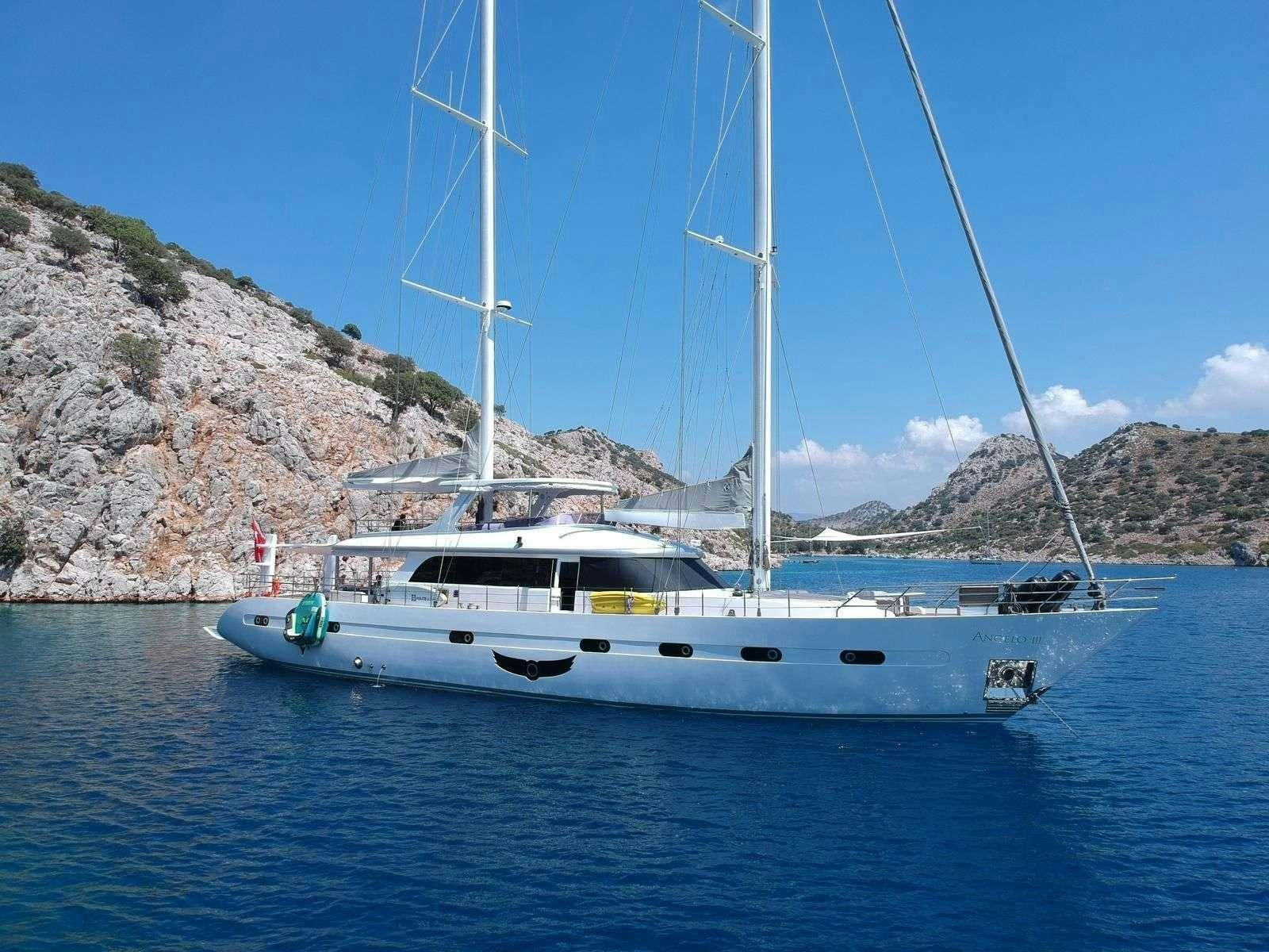a boat in the water aboard ANGELO 3 Yacht for Charter