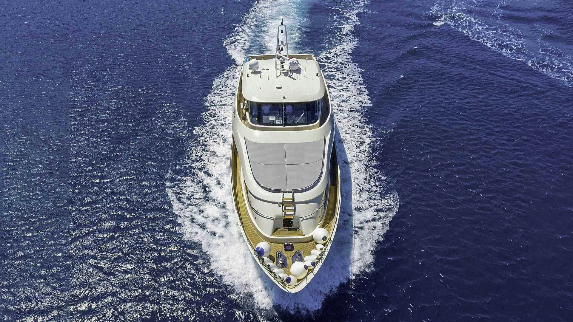 a ship in the water aboard GRACE Yacht for Charter