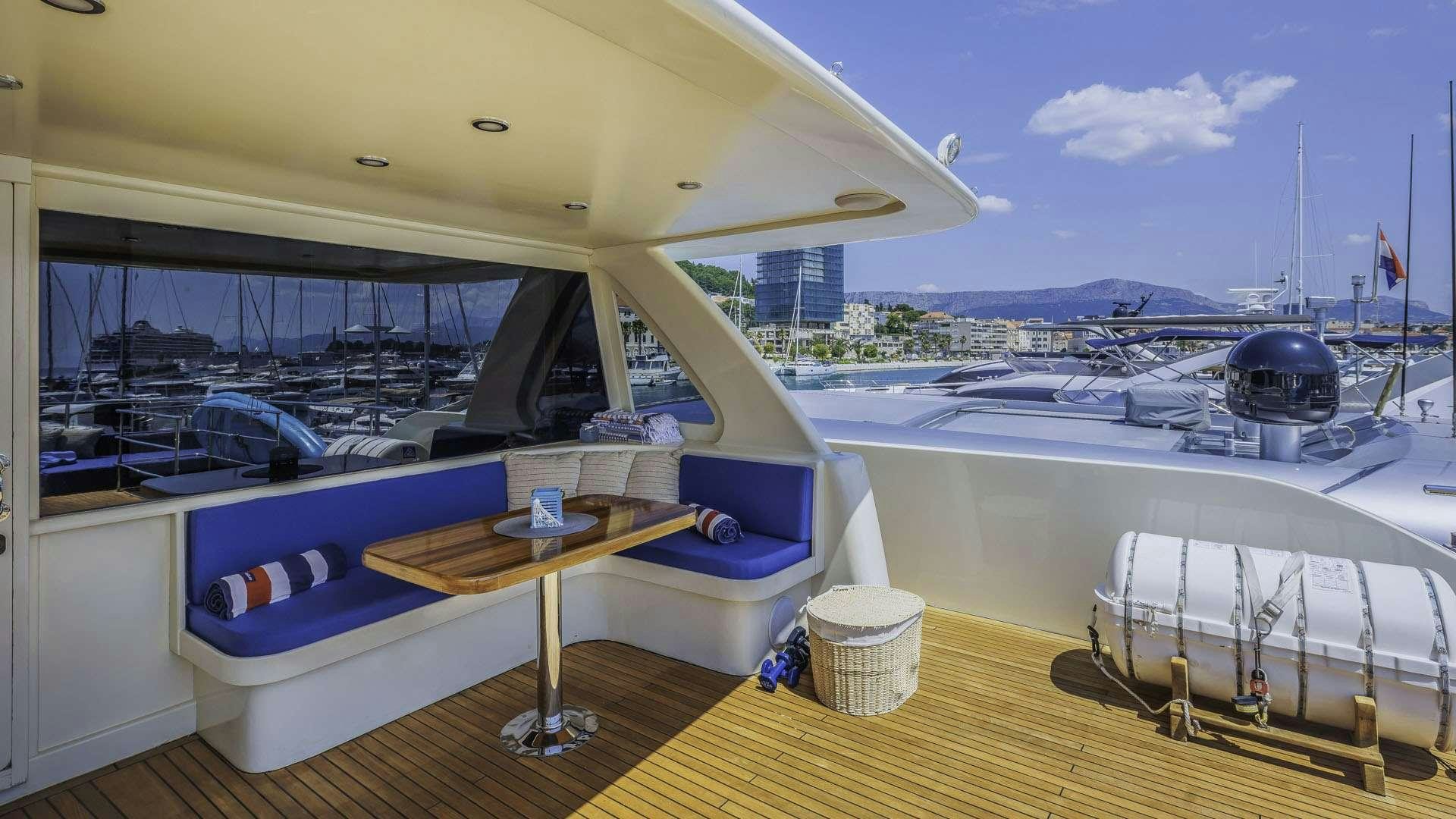 a boat on the water aboard GRACE Yacht for Charter