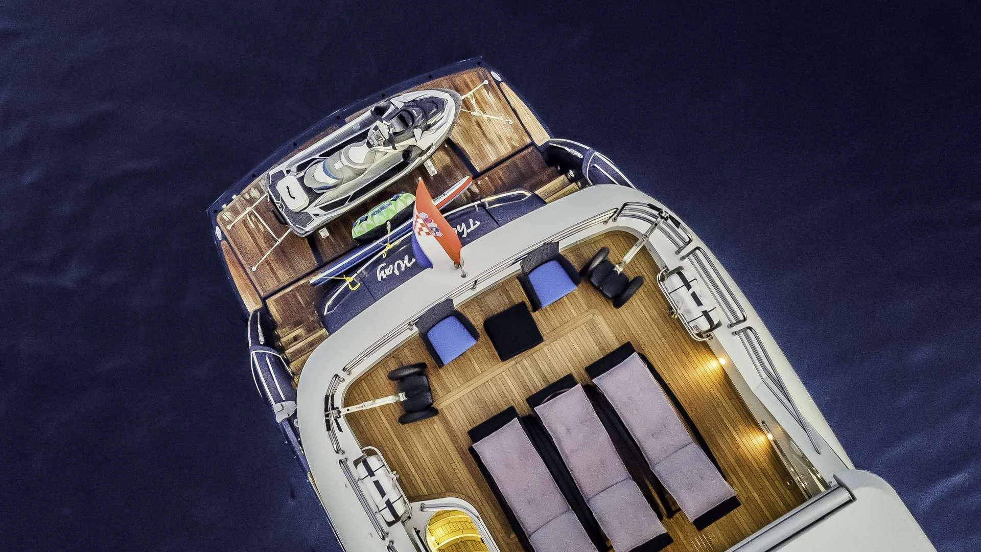 a satellite in space aboard THE BEST WAY Yacht for Charter