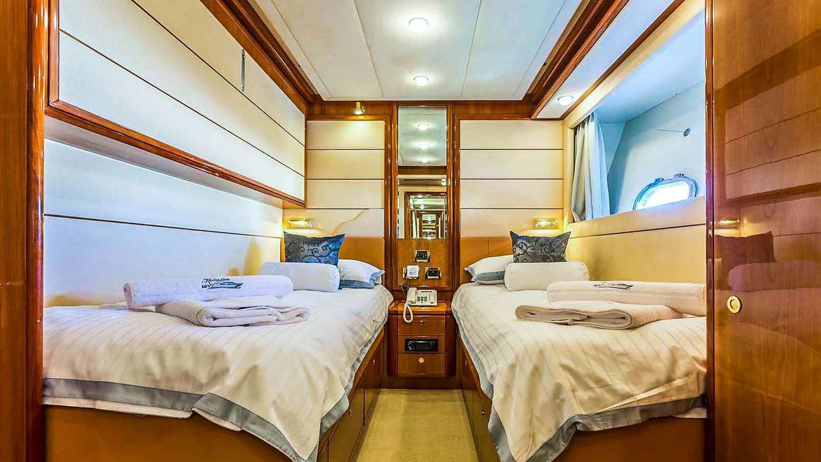 a room with two beds aboard KATARIINA Yacht for Charter