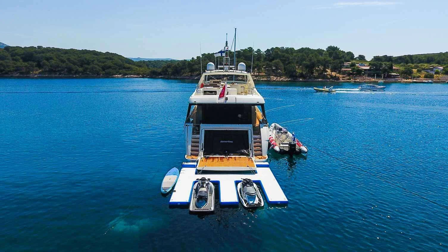 a boat in the water aboard KATARIINA Yacht for Charter