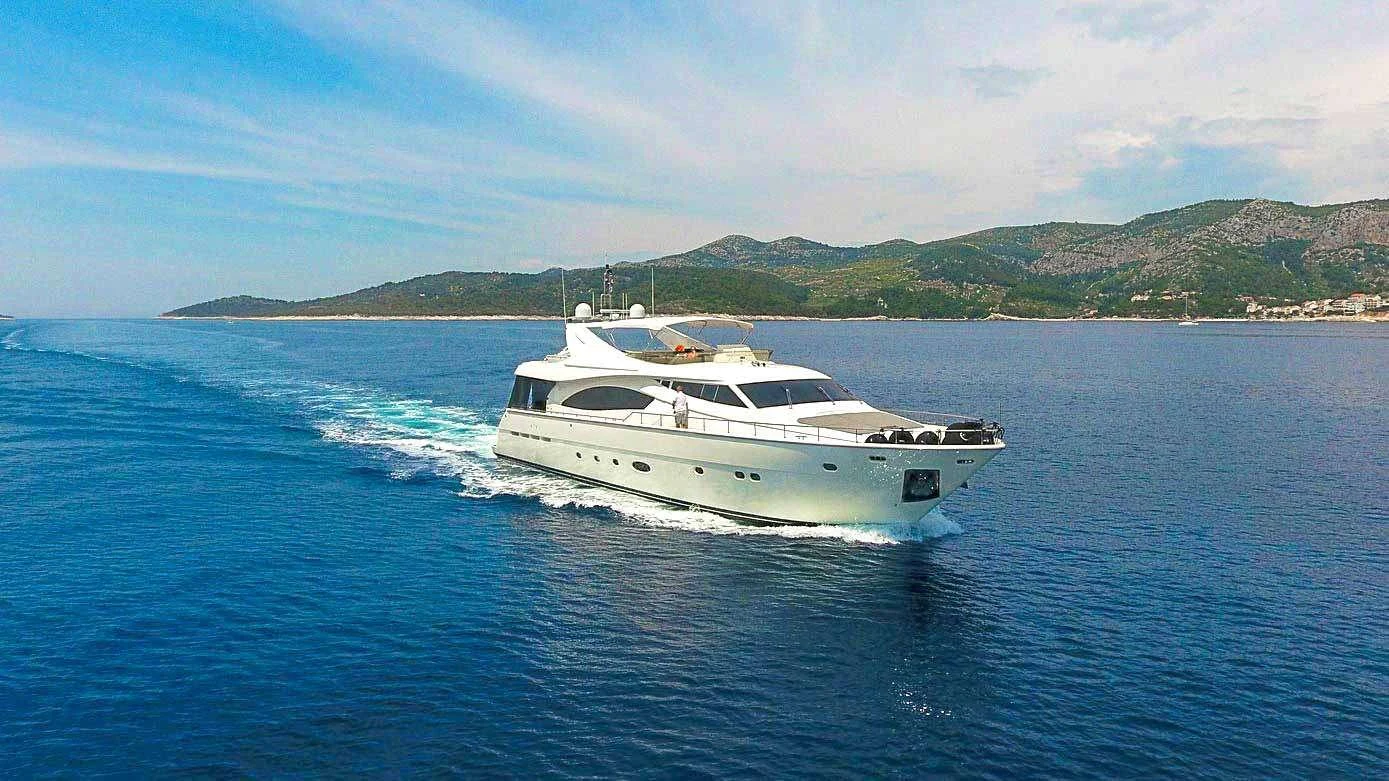 a white yacht on the water aboard KATARIINA Yacht for Charter