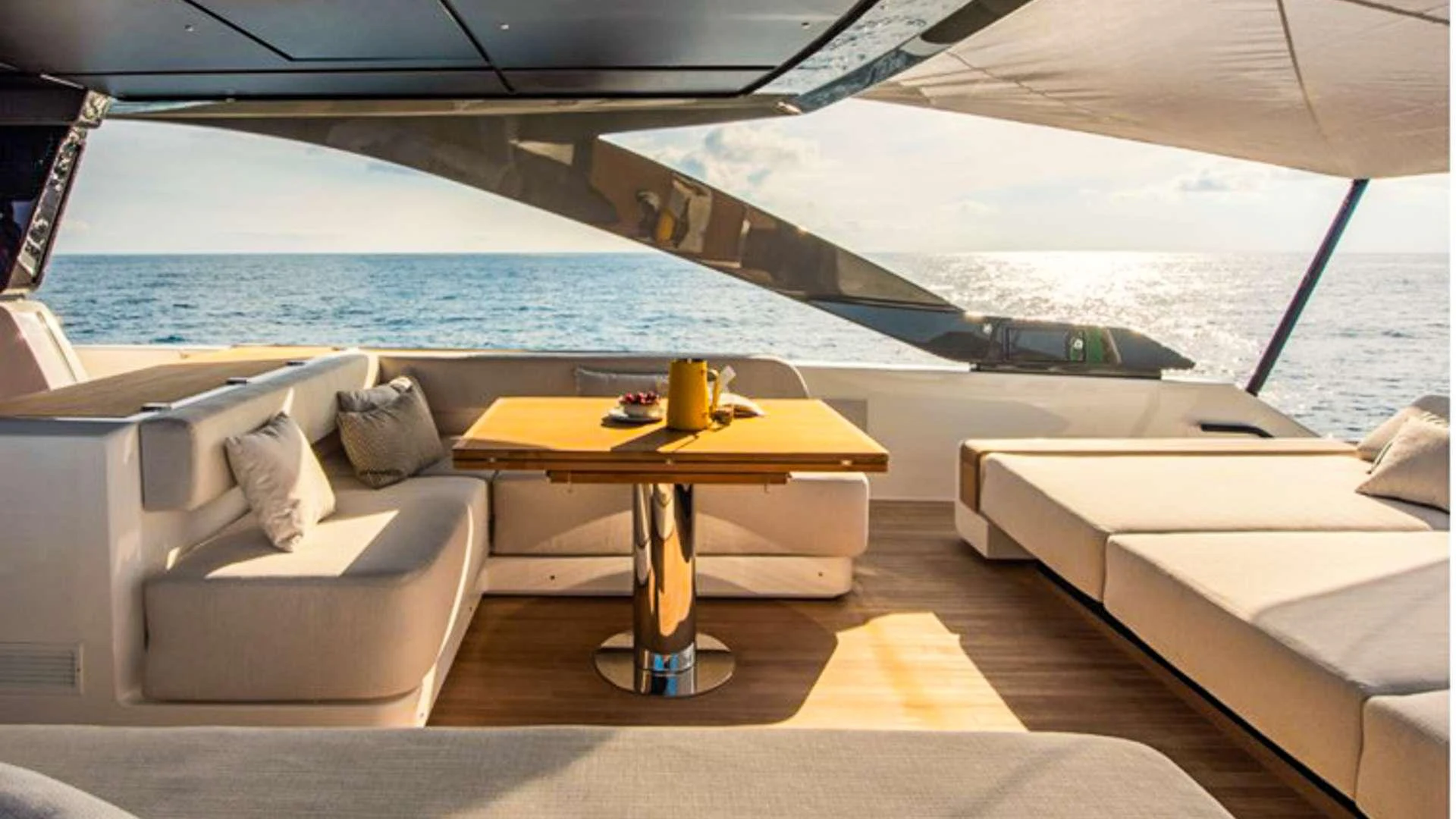 a boat on the water aboard KIMANI Yacht for Charter