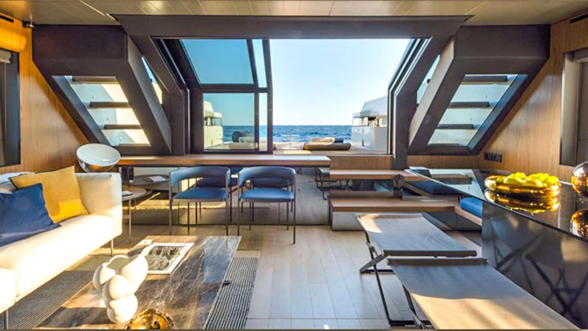 inside of a boat aboard KIMANI Yacht for Charter