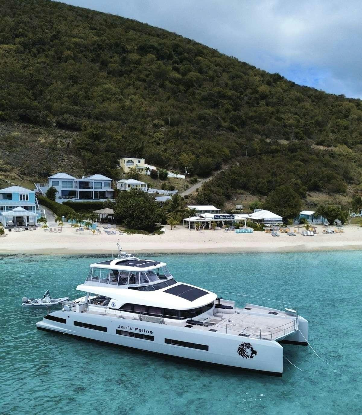 a boat on the water aboard JAN'S FELINE Yacht for Charter