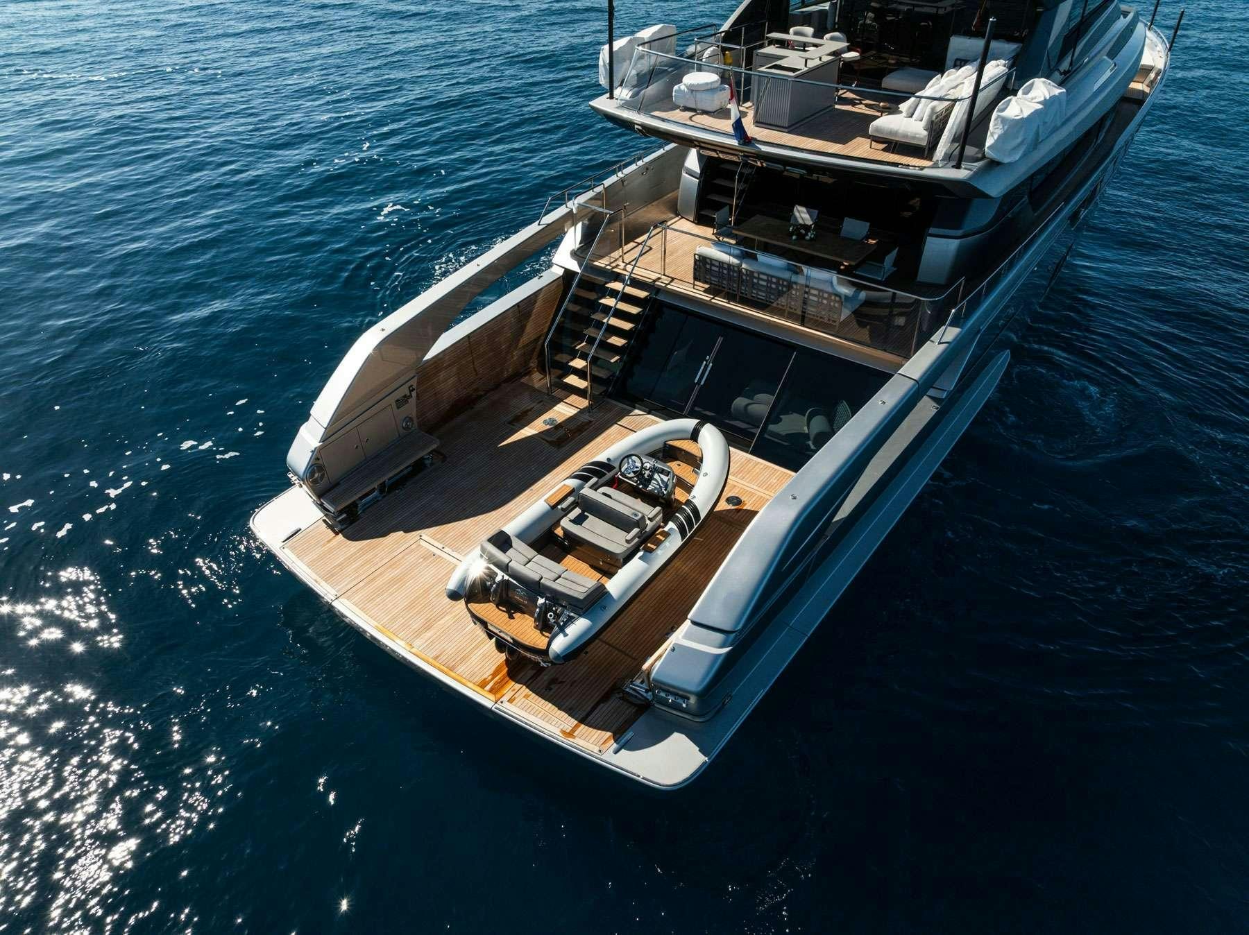 a boat on the water aboard SENSA Yacht for Charter