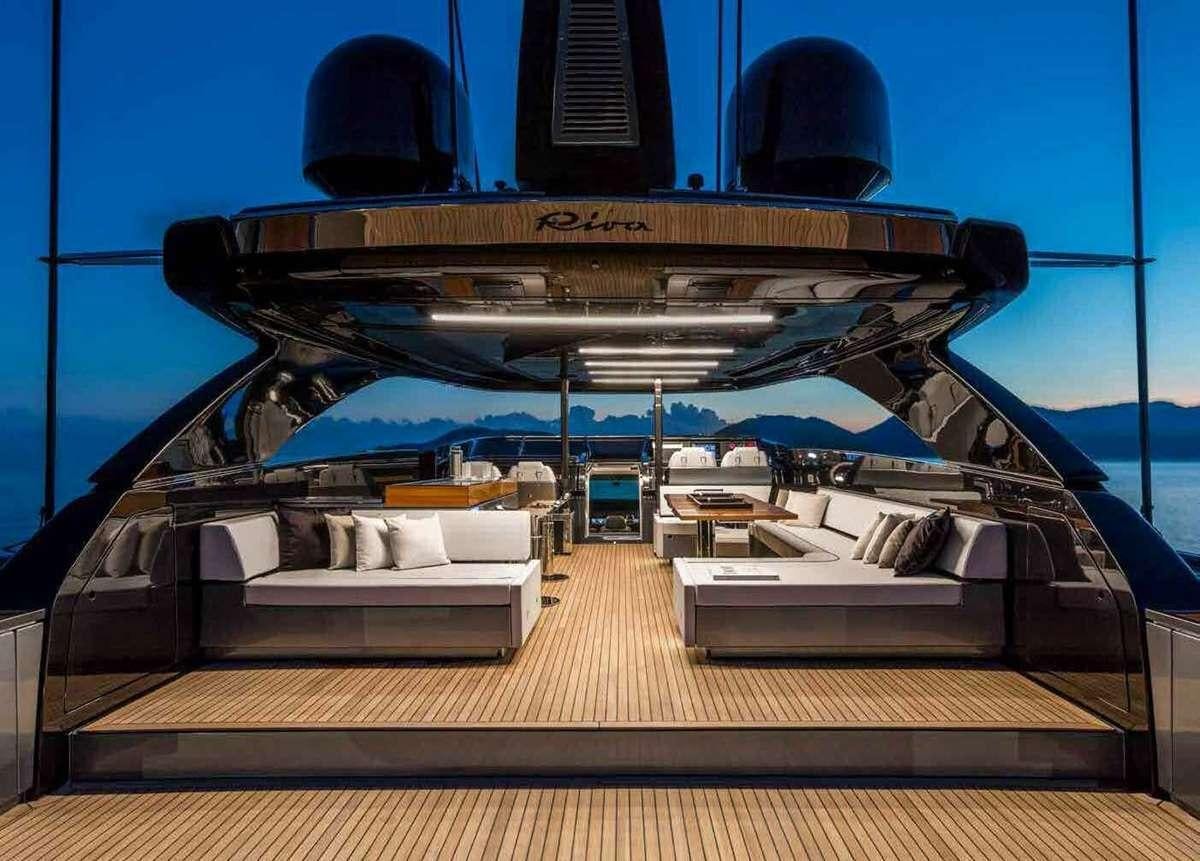 a boat on a deck aboard BELLA DONNA Yacht for Charter