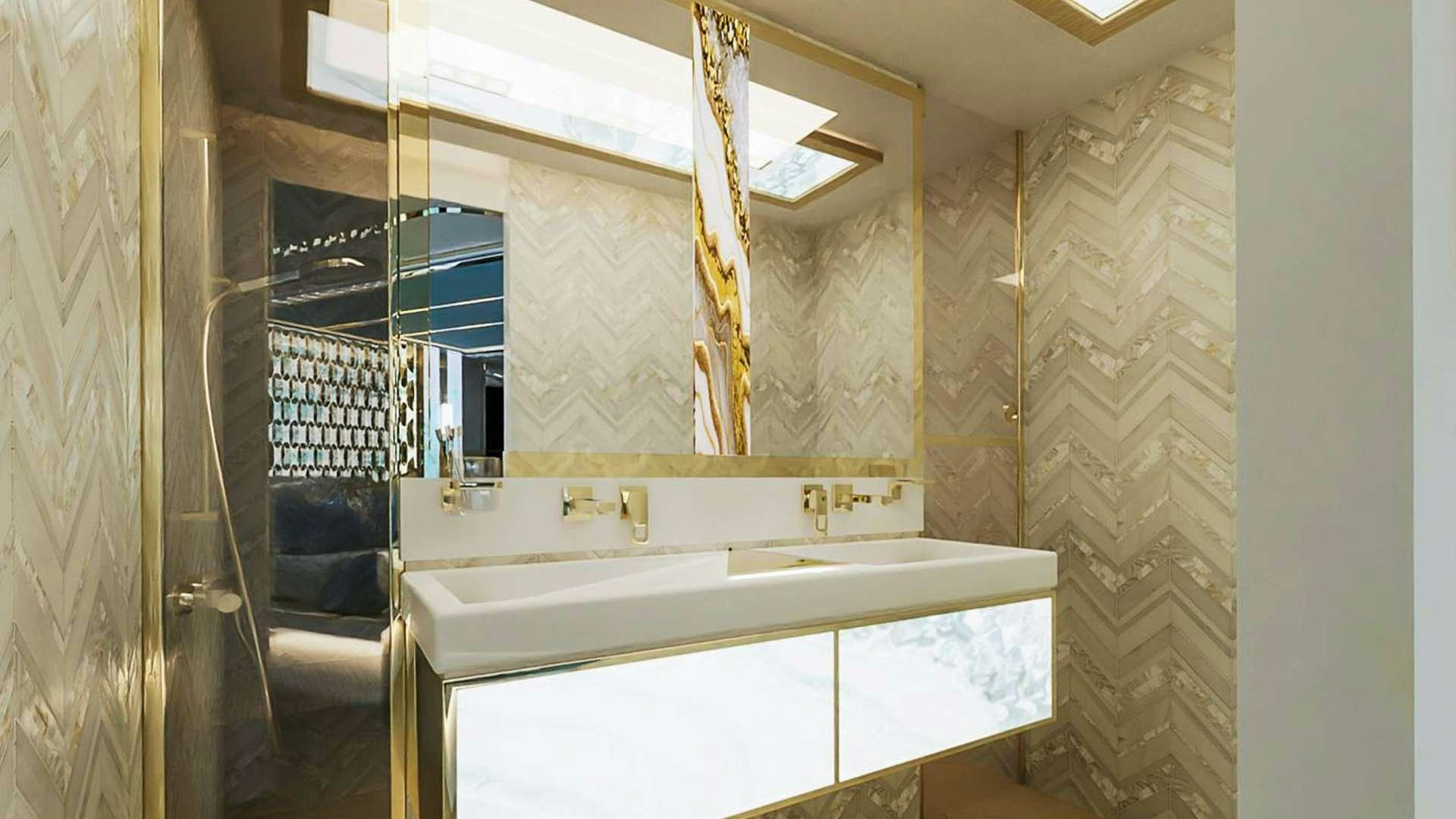 a bathroom with a bathtub and sink aboard RENATA Yacht for Charter