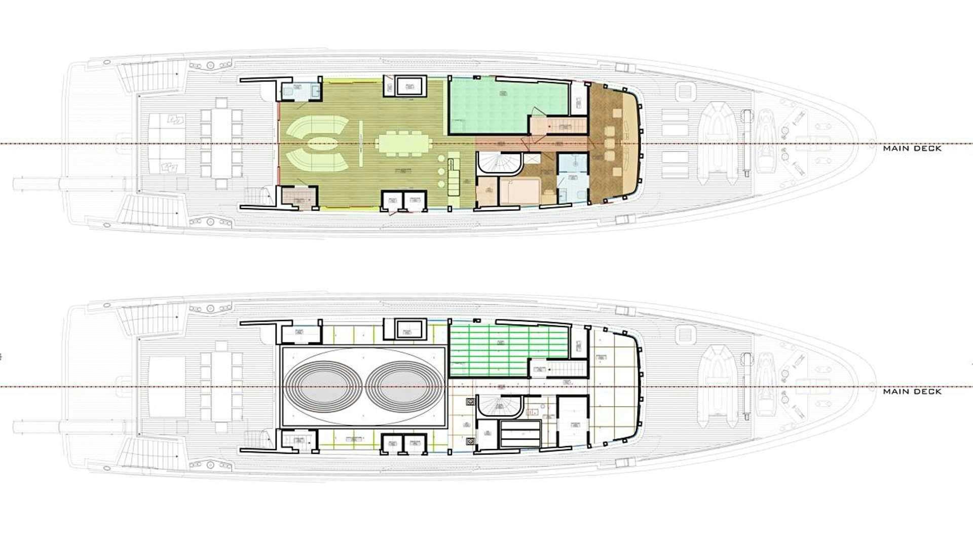diagram, engineering drawing aboard RENATA Yacht for Charter