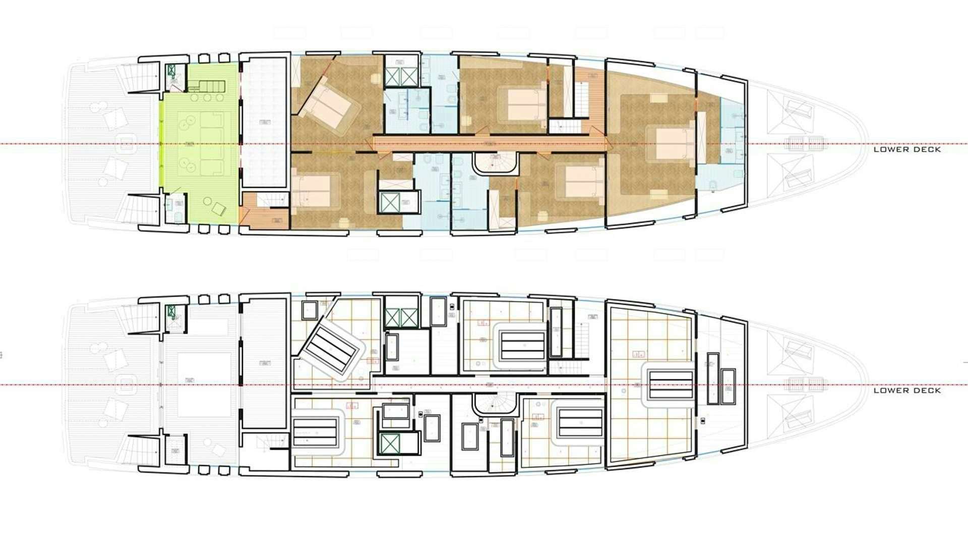 diagram, engineering drawing aboard RENATA Yacht for Charter