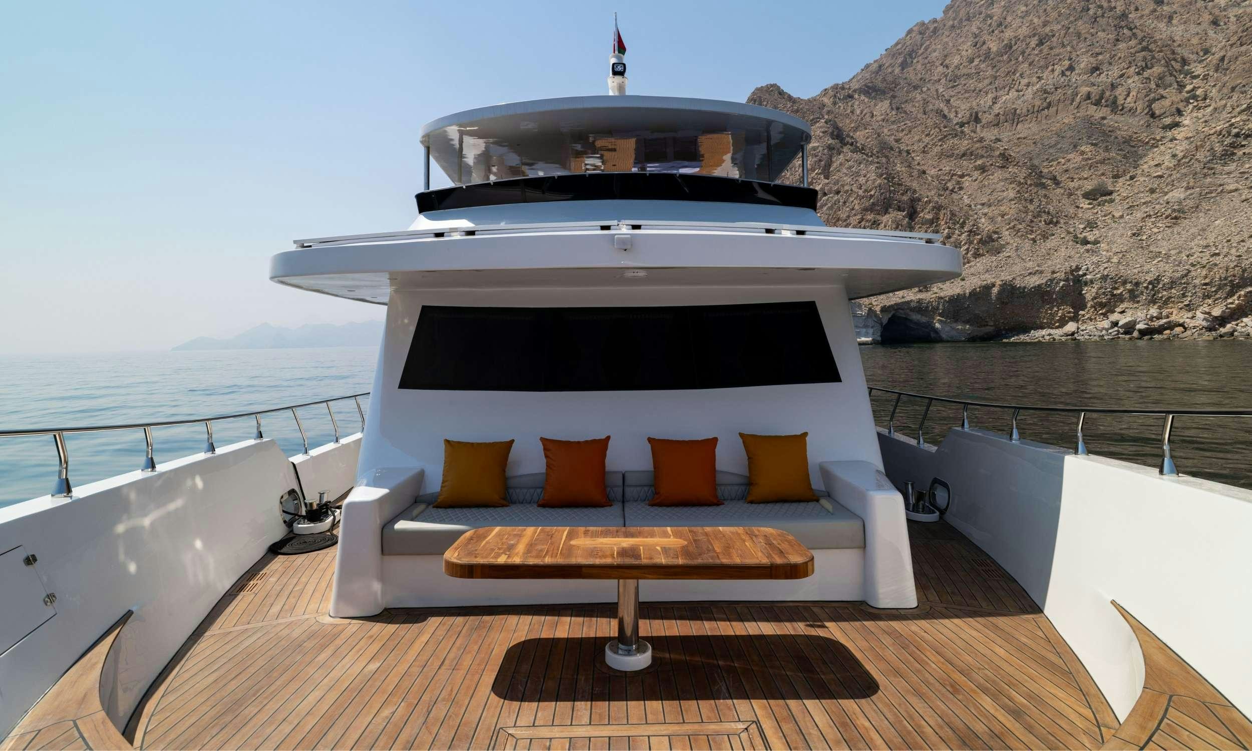 a bed on a boat aboard VISION Yacht for Charter