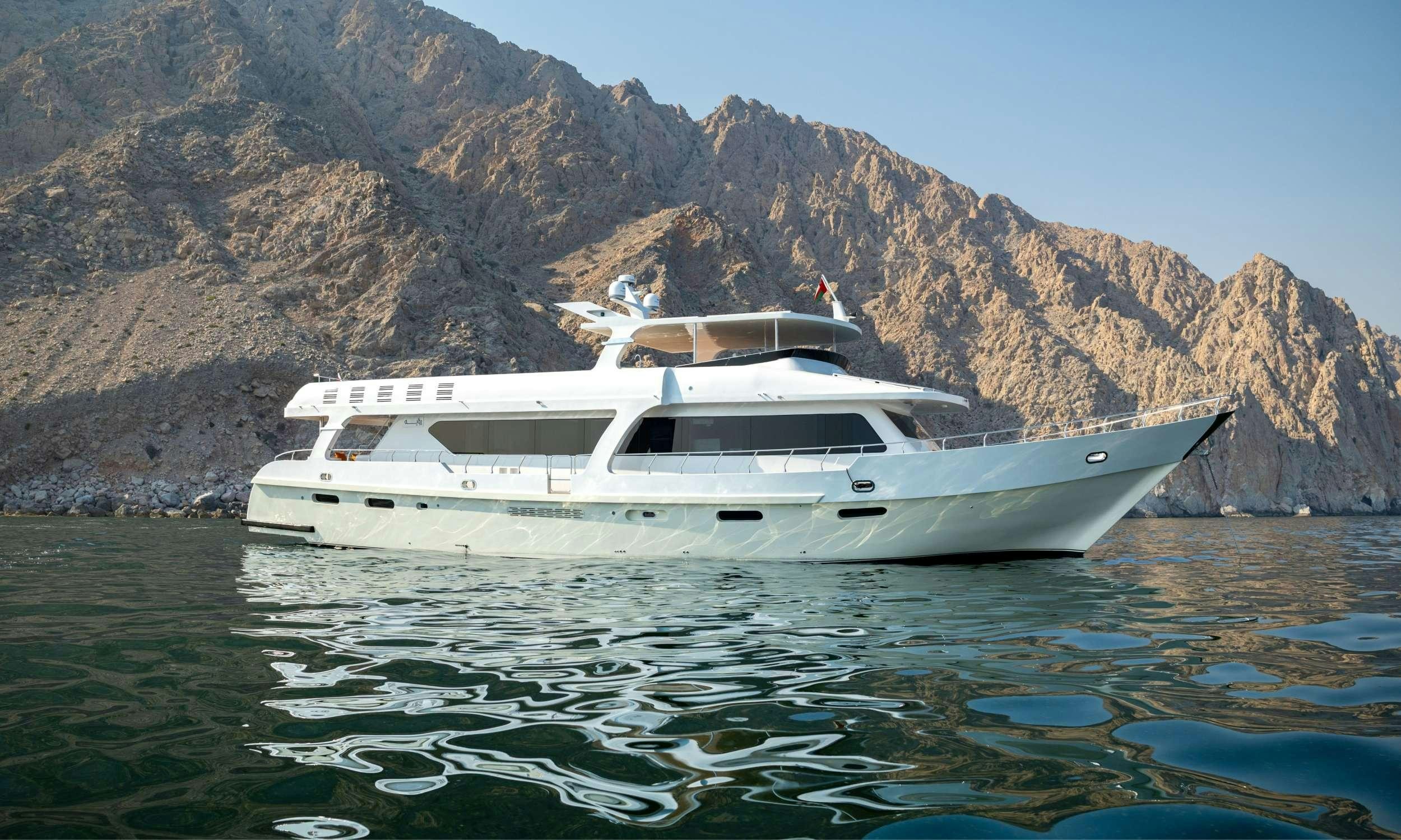 a boat on the water aboard VISION Yacht for Charter